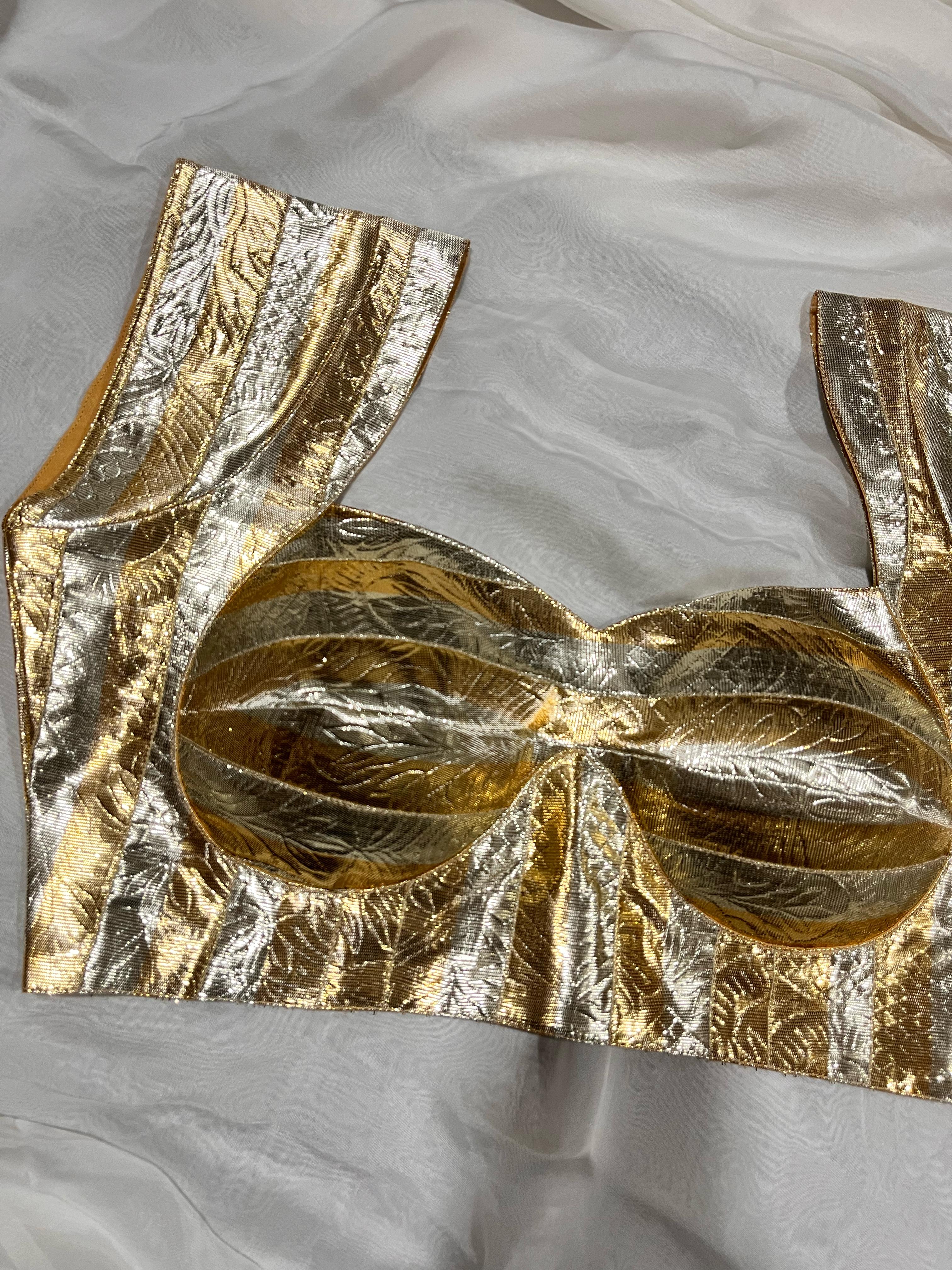 Divine Silver Golden Blouse