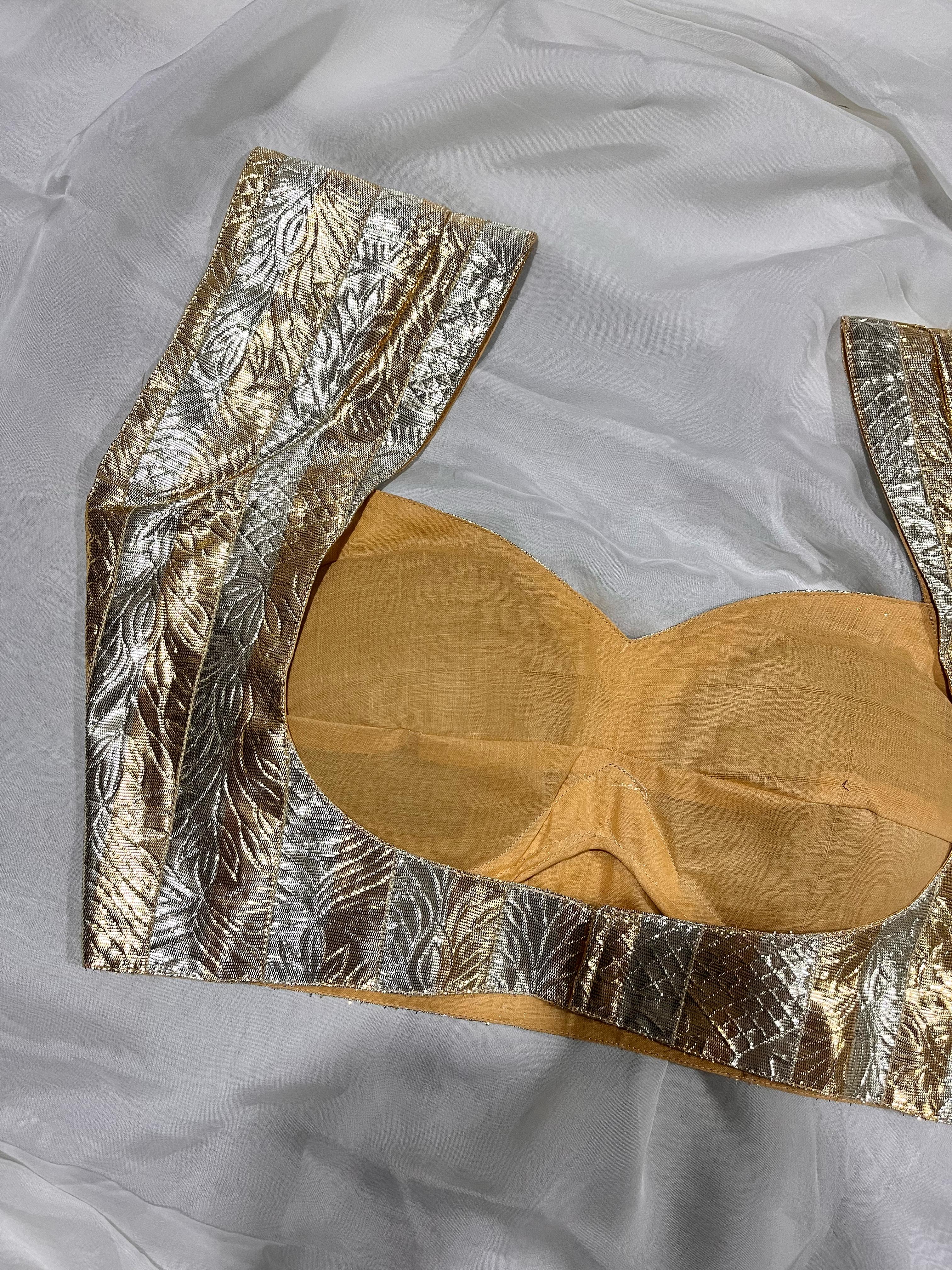 Divine Silver Golden Blouse