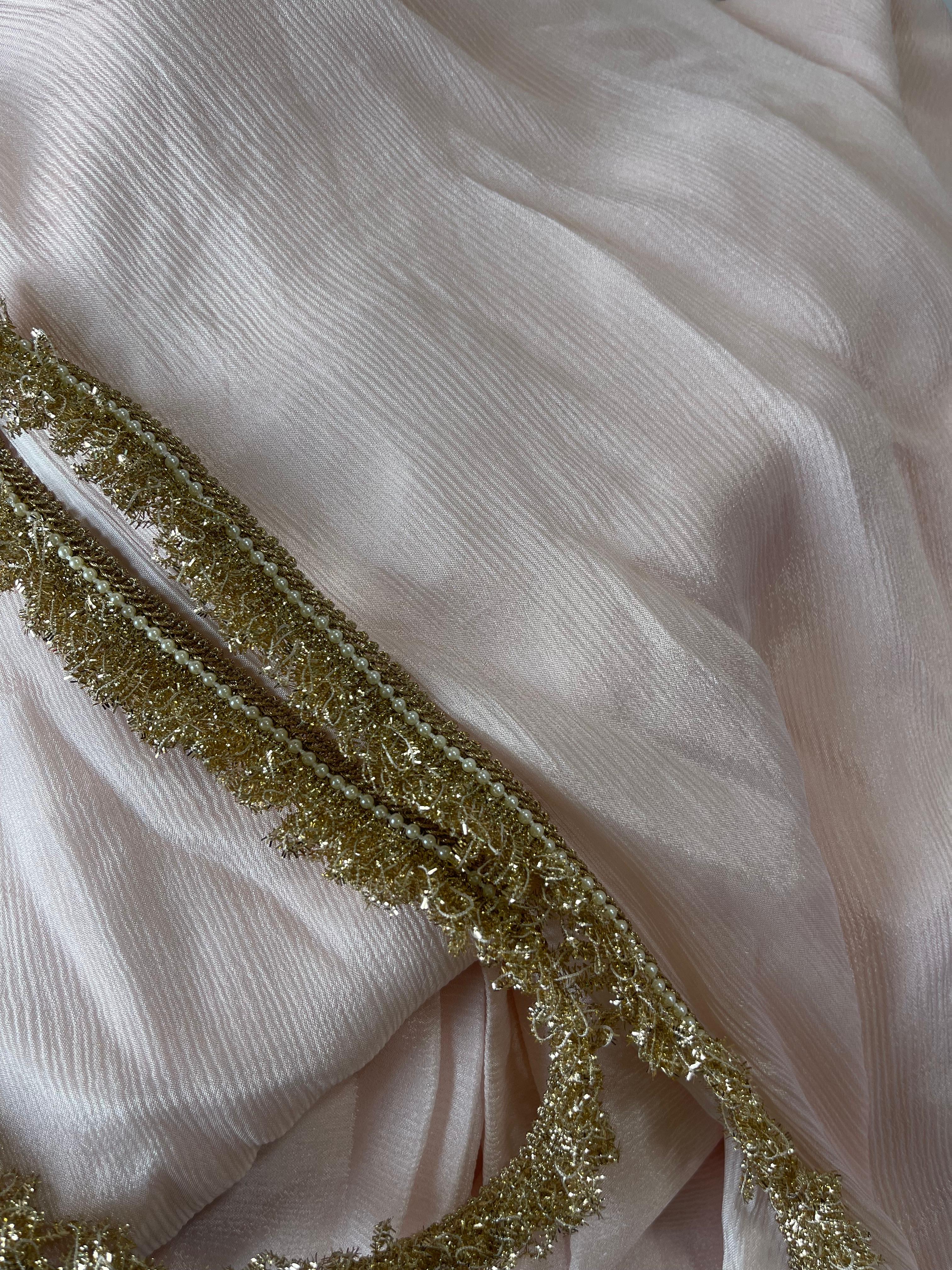 Golden Petal Saree