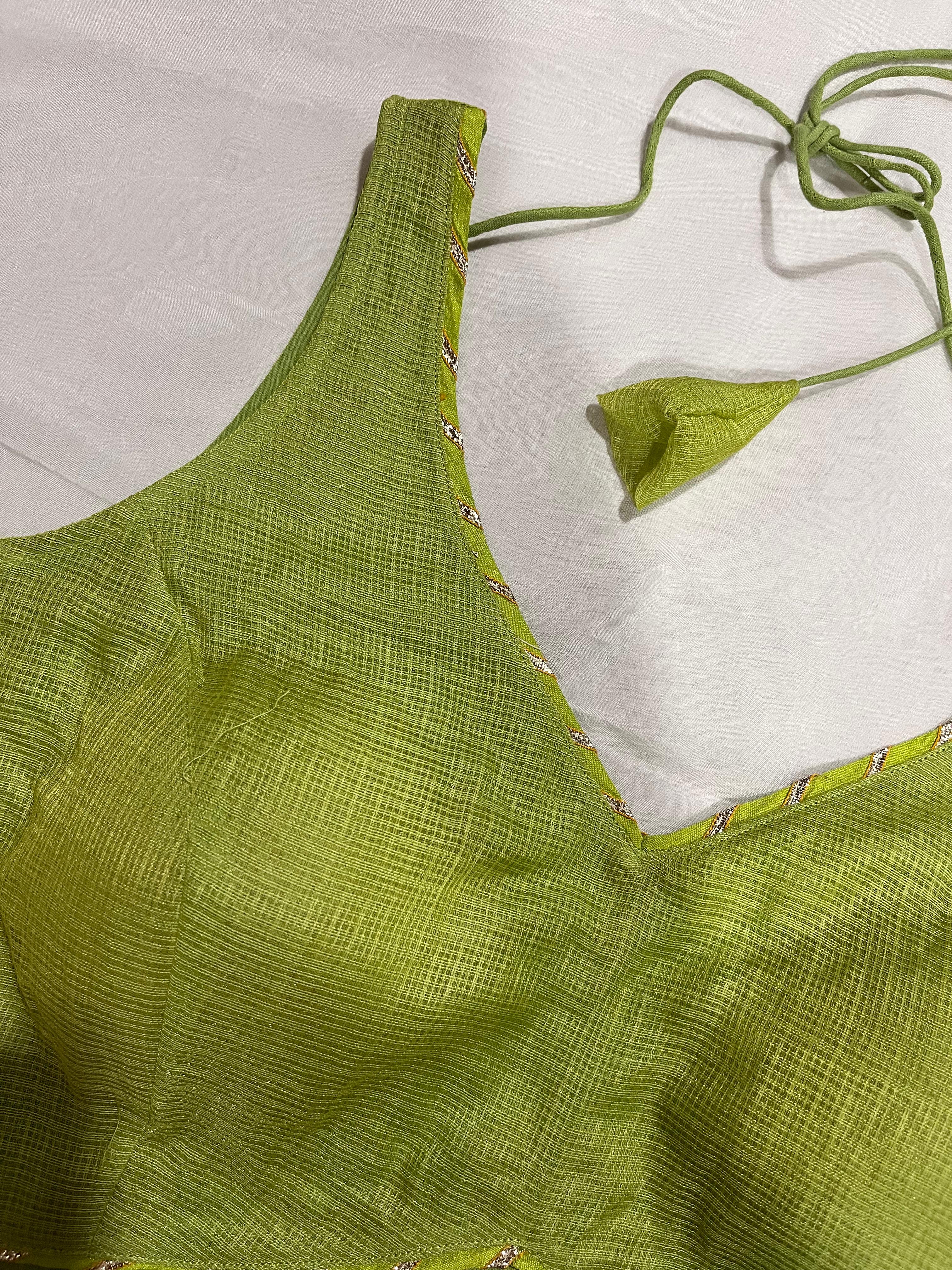 Kavya lime green blouse