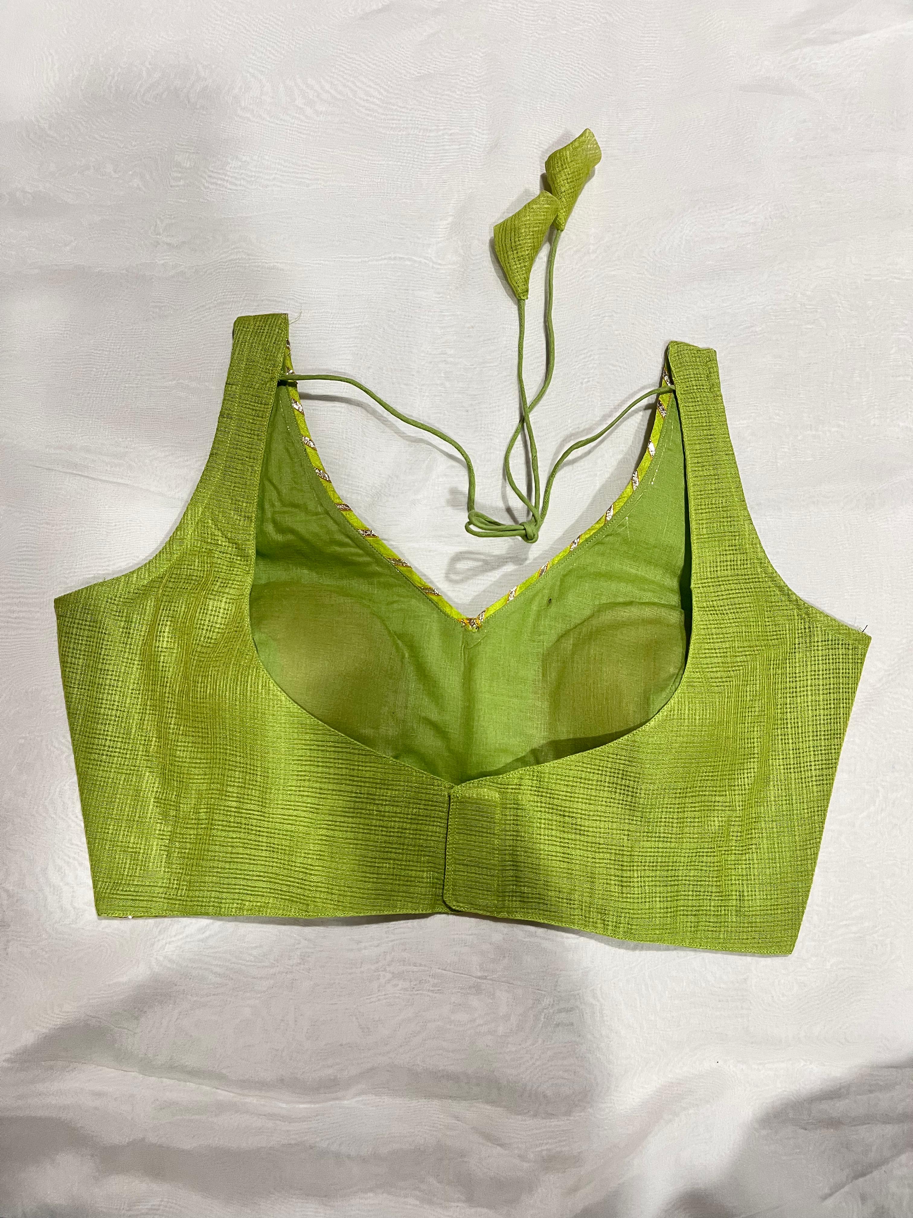 Kavya lime green blouse