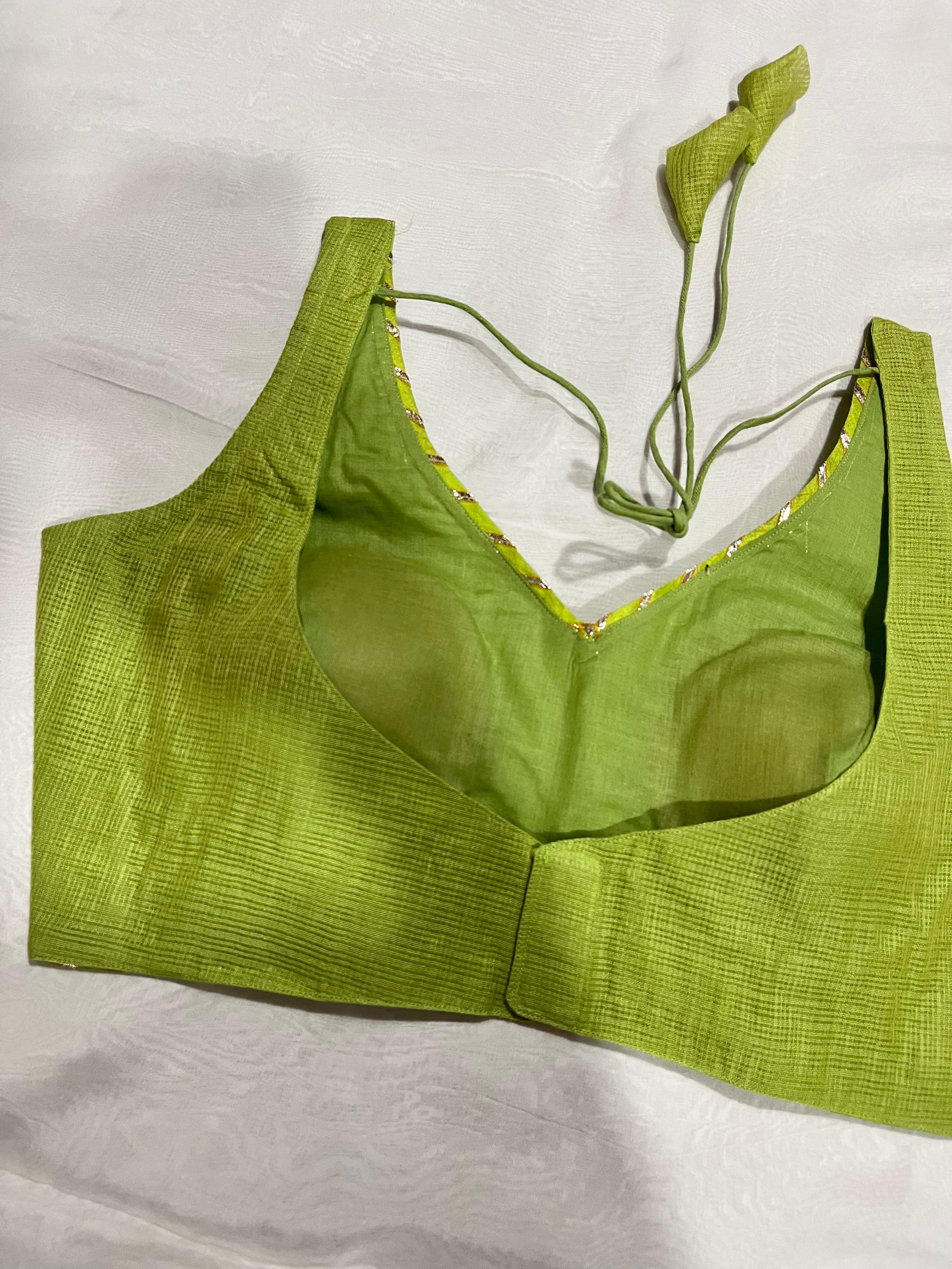 Kavya lime green blouse