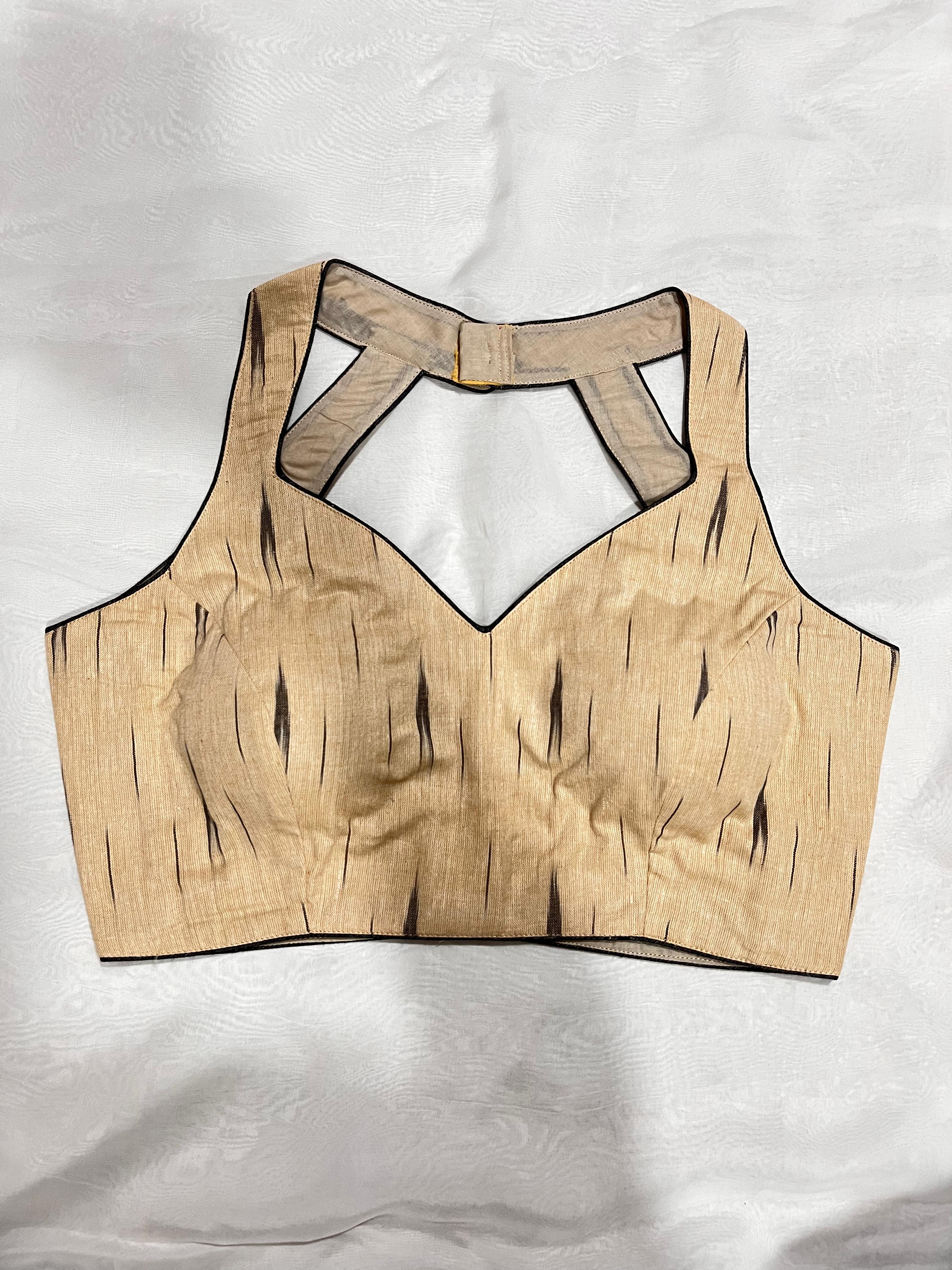 Beige Ikkat Blouse