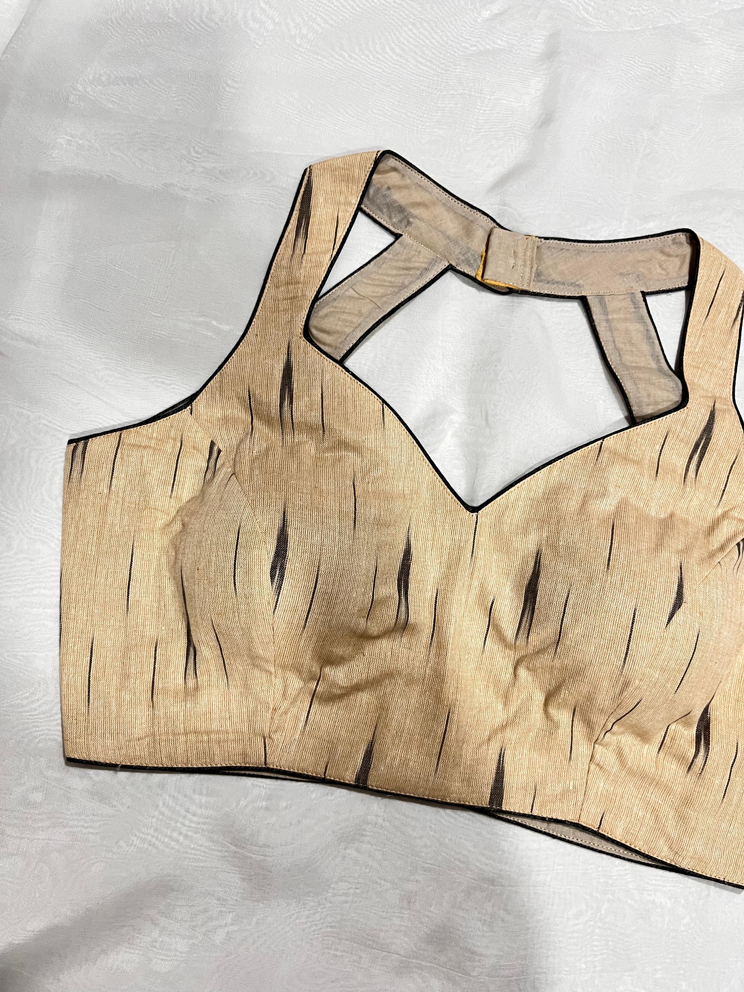 Beige Ikkat Blouse
