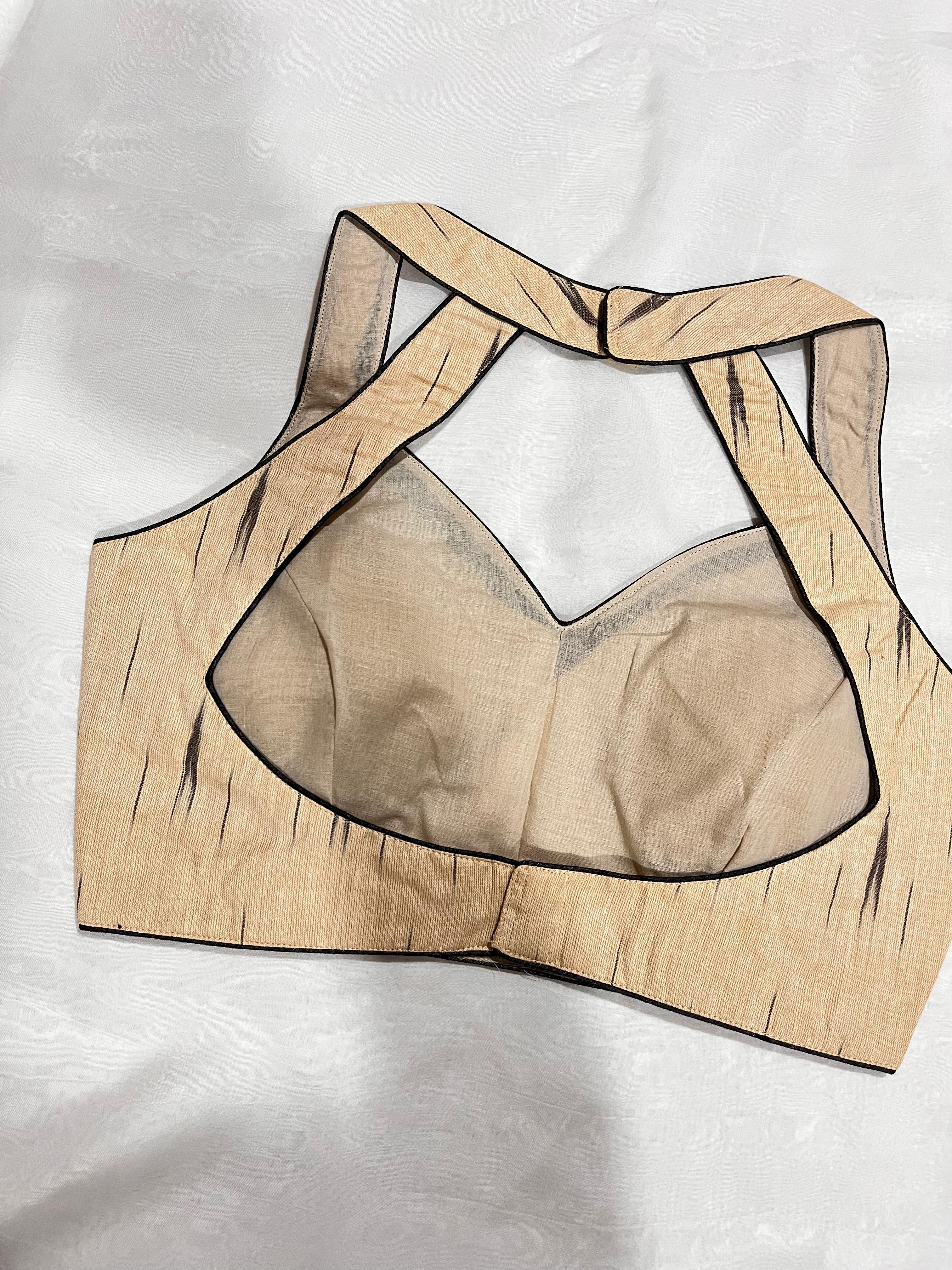 Beige Ikkat Blouse