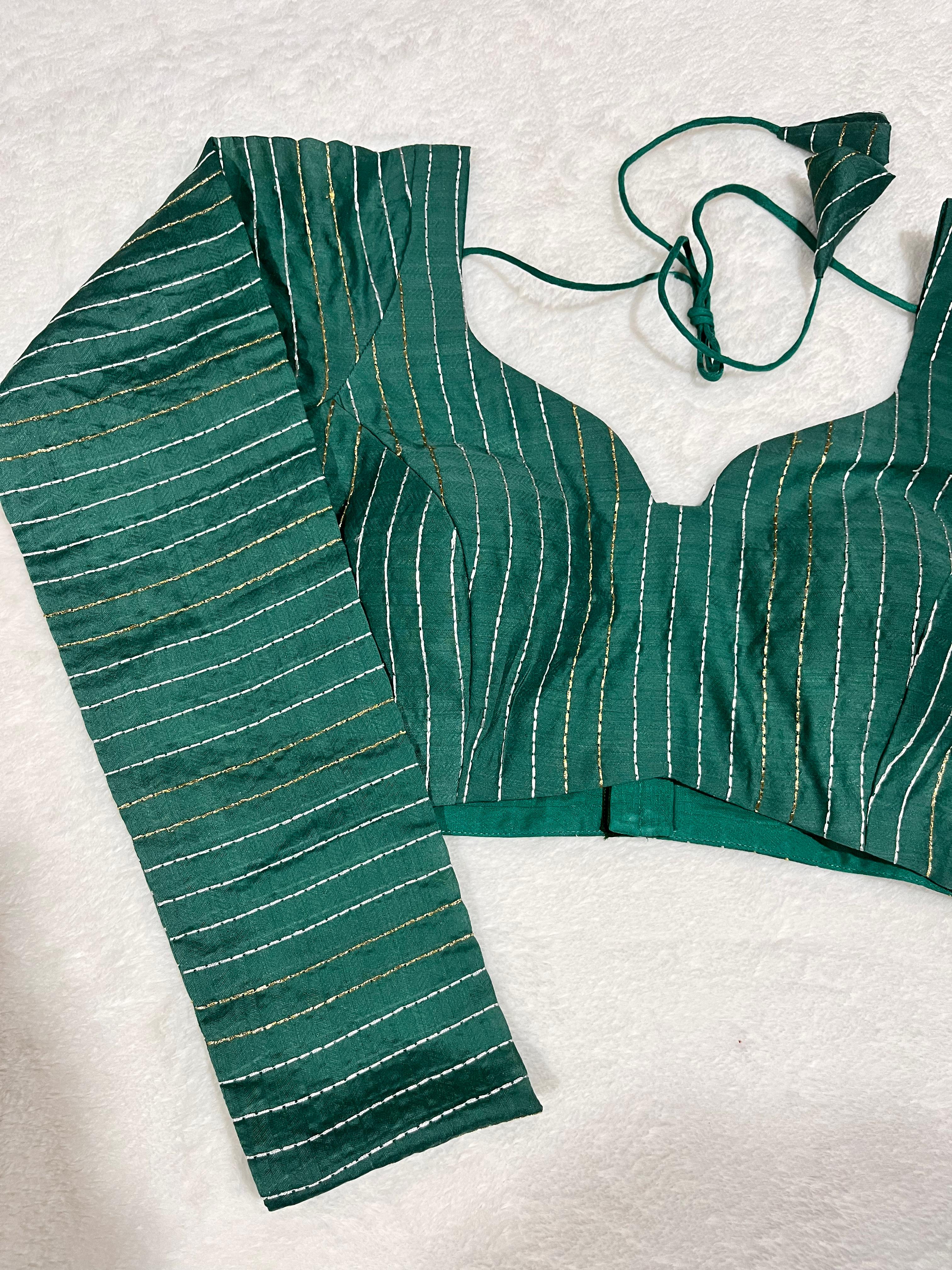 Meher Teal Blue Blouse