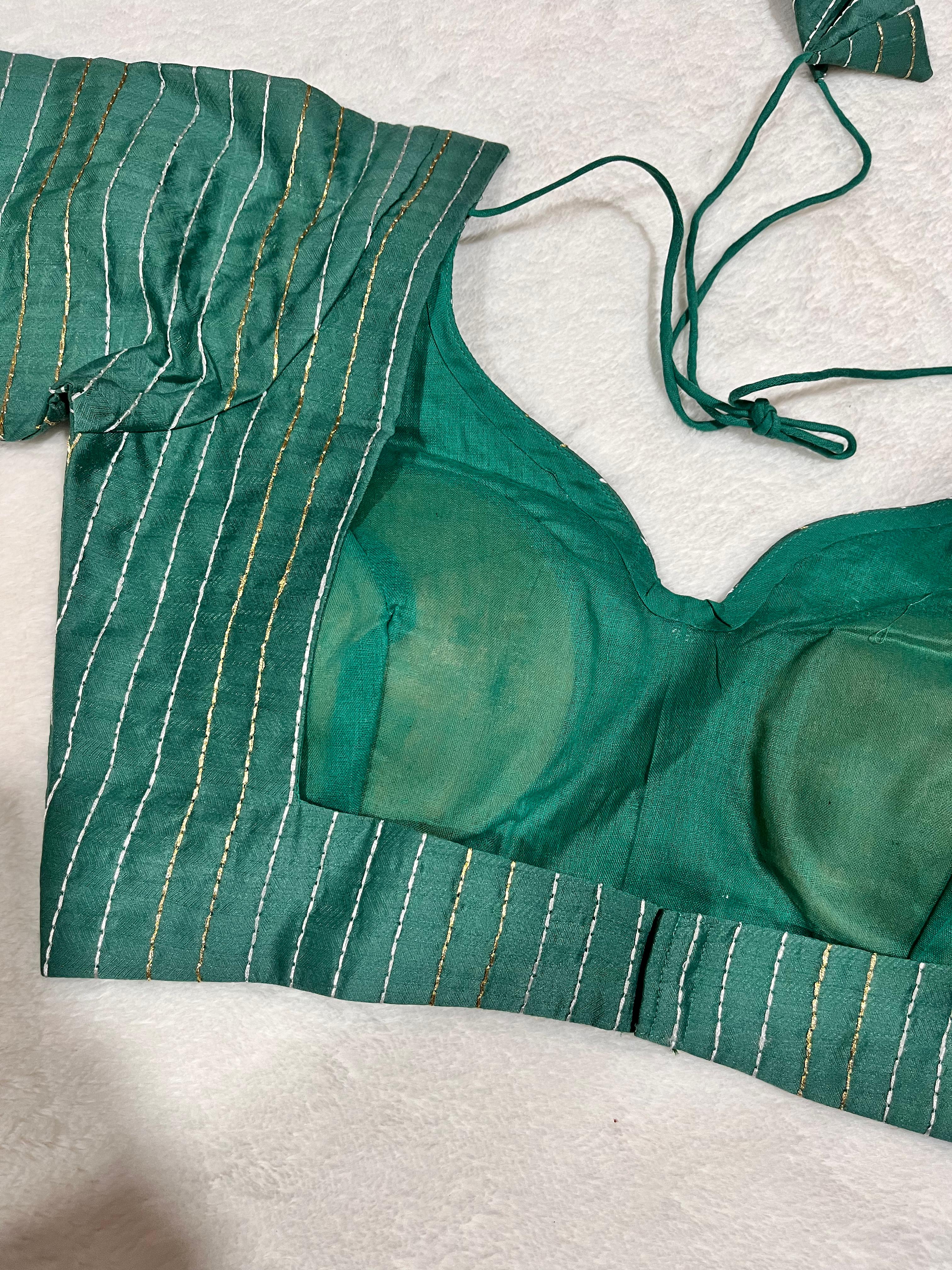 Meher Teal Blue Blouse