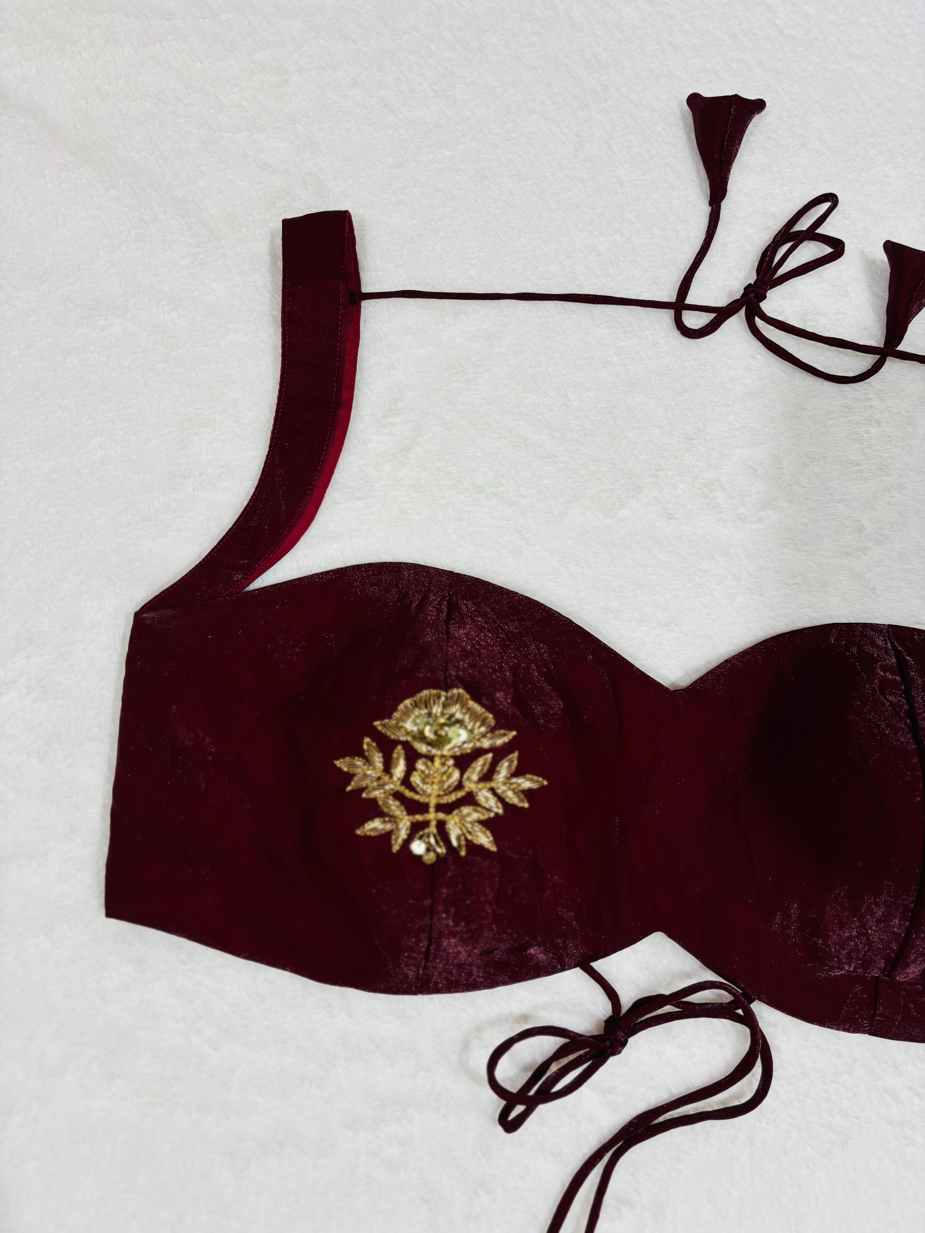Kashish handwork Maroon Blouse