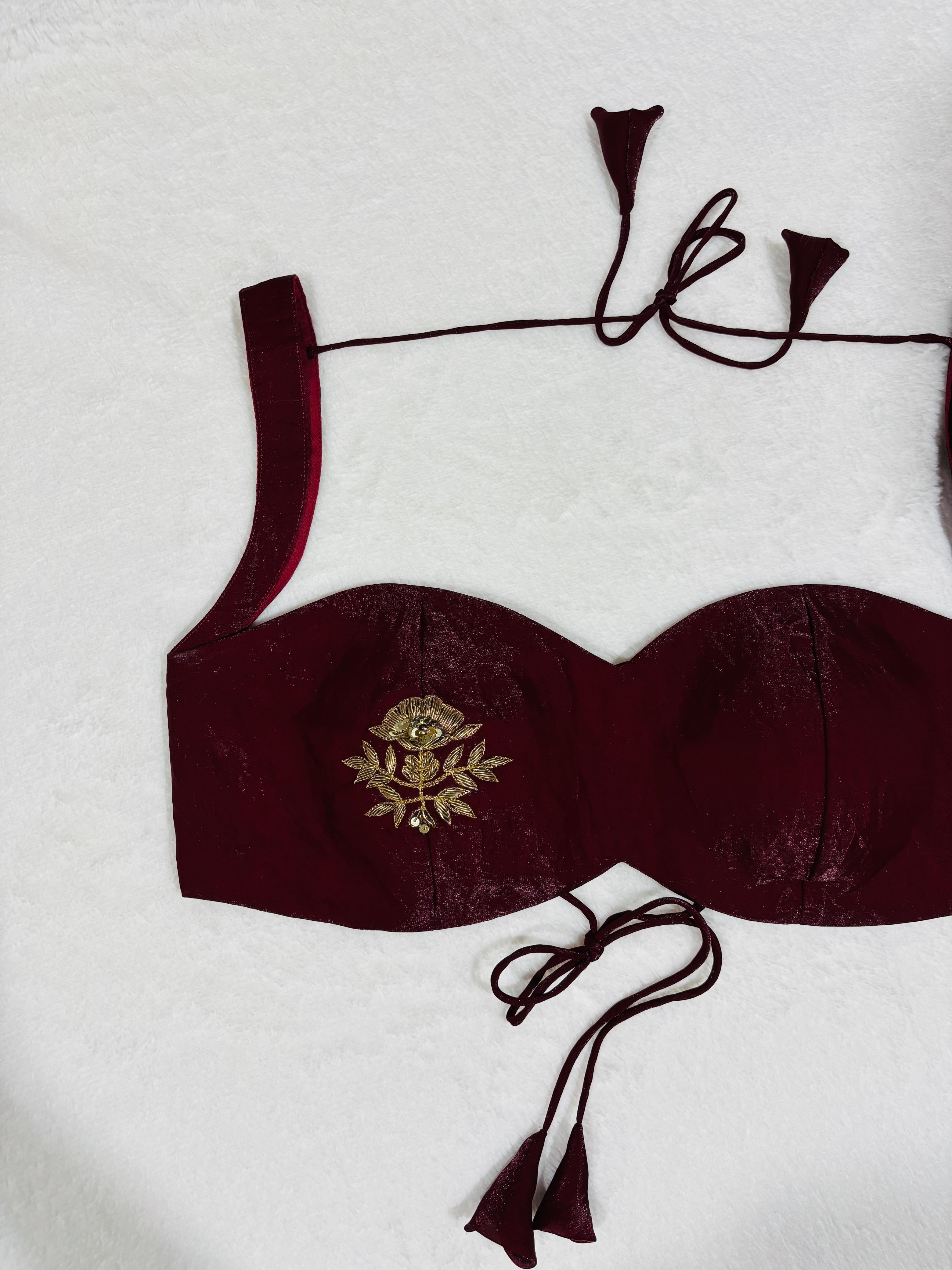 Kashish handwork Maroon Blouse