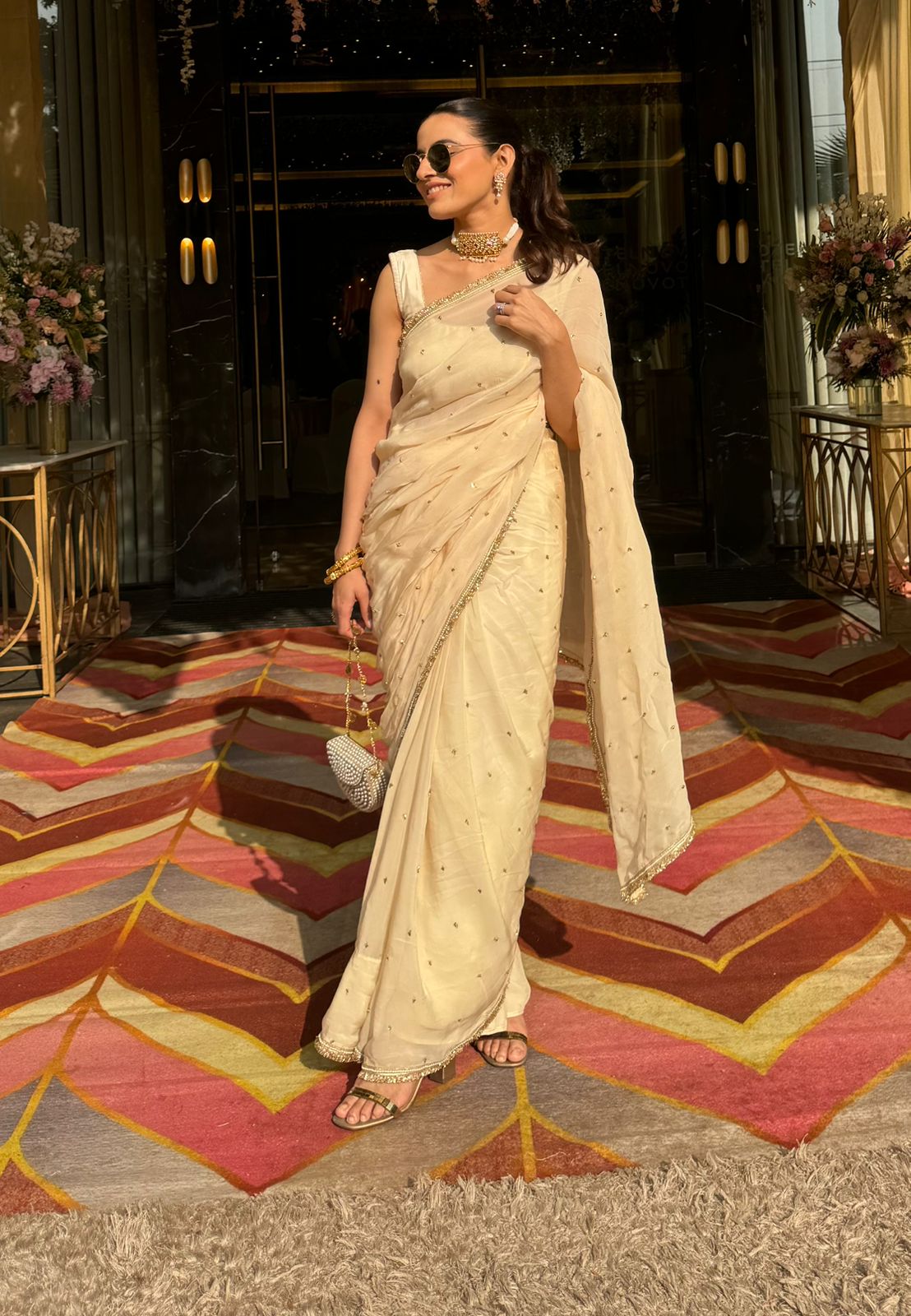 Noor-e-zari Handwork Saree