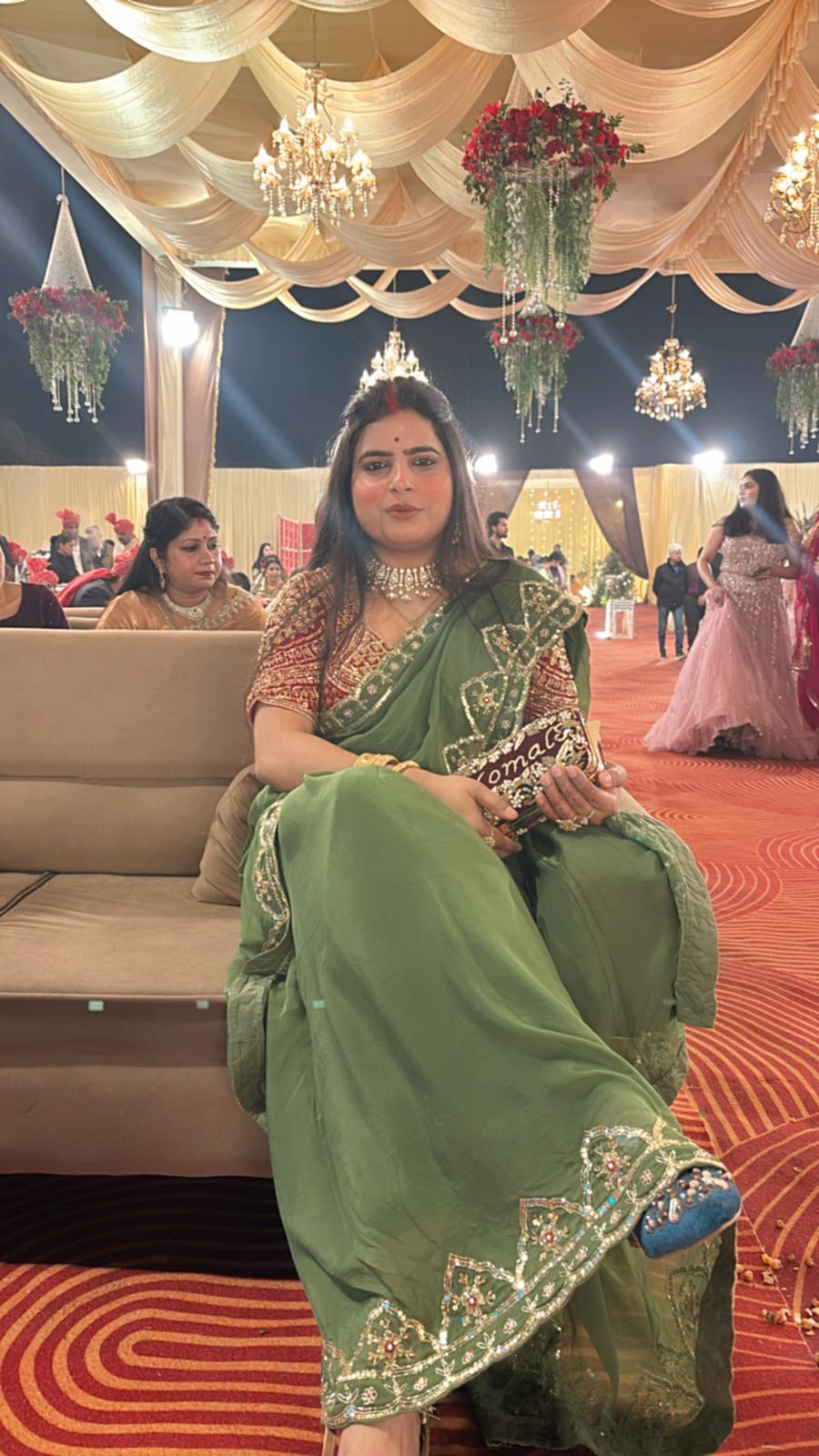 Jhalak Handwork saree