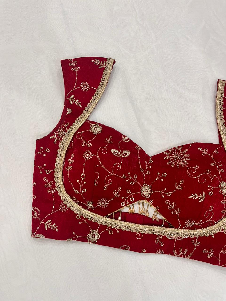 Zarina Crimson Blouse