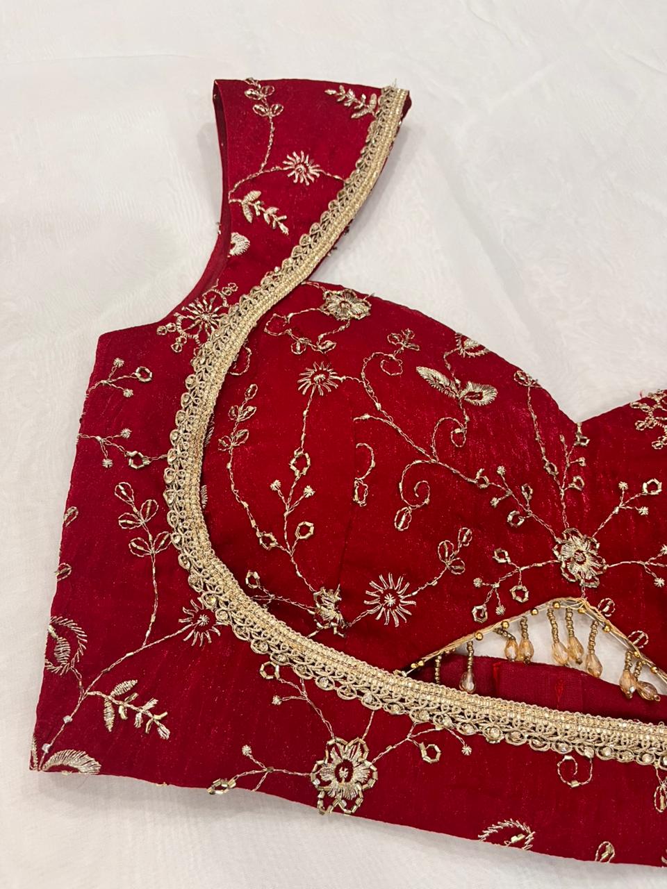 Zarina Crimson Blouse