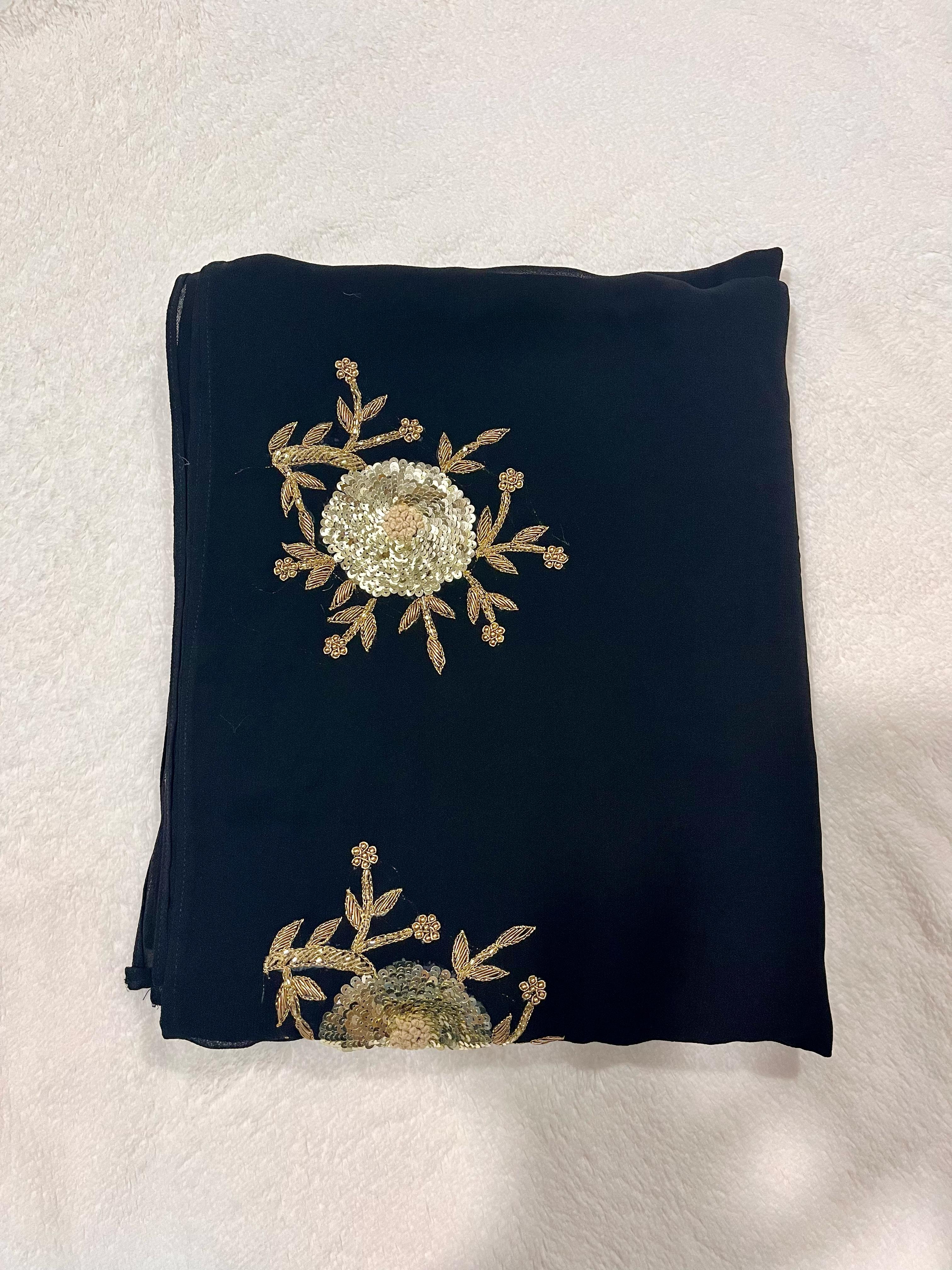 Black Diamond Handwork saree