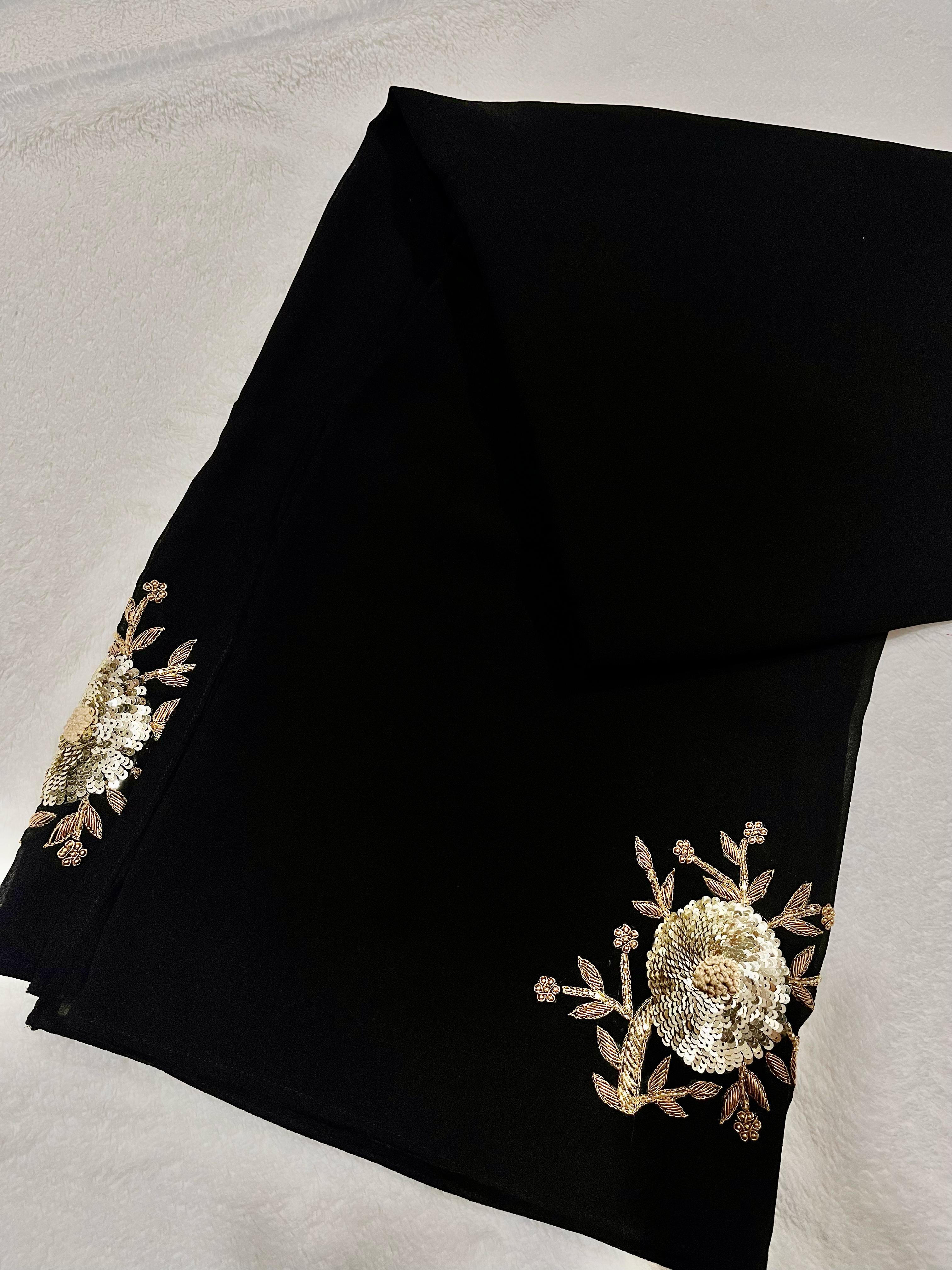 Black Diamond Handwork saree