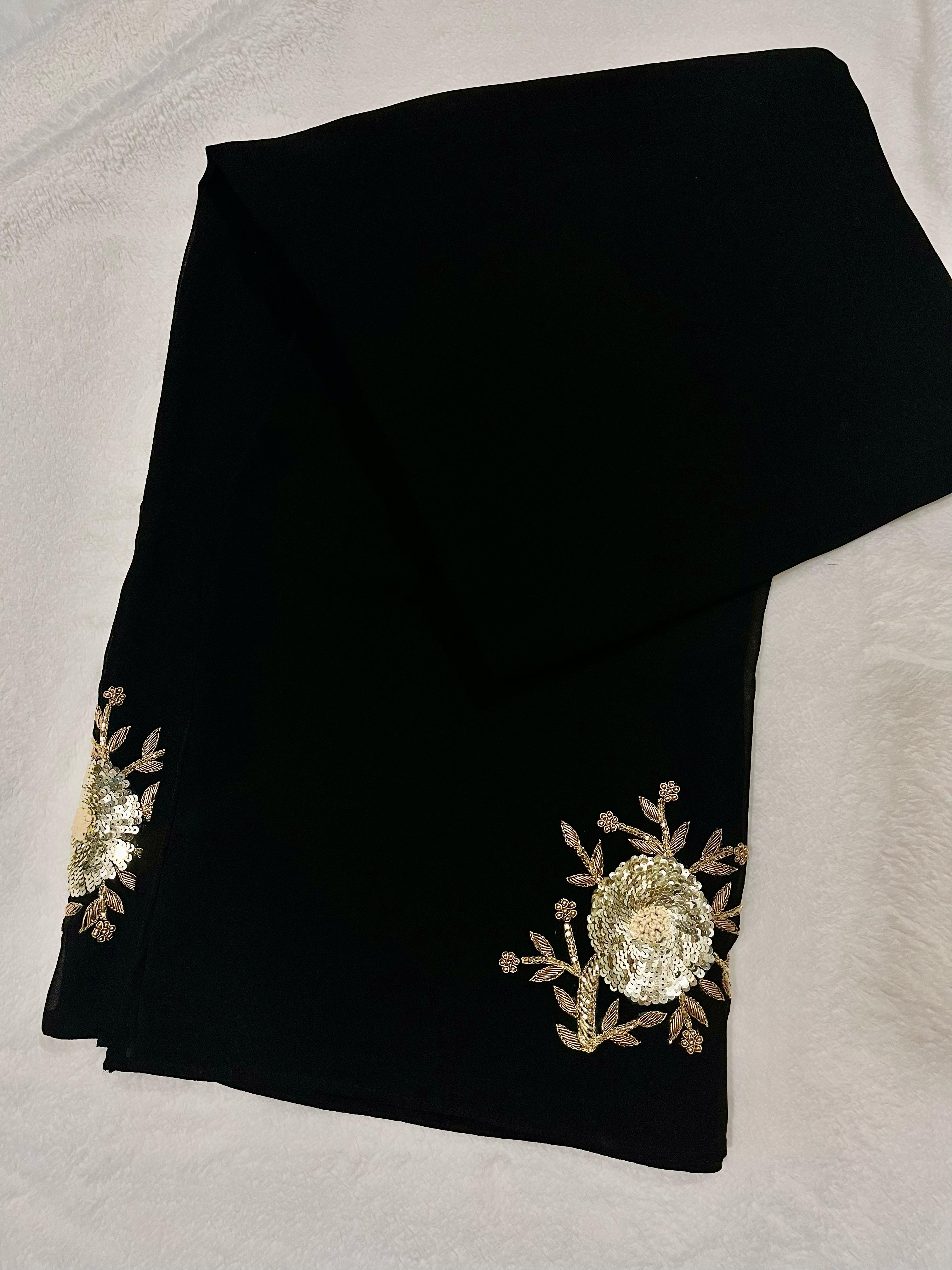 Black Diamond Handwork saree