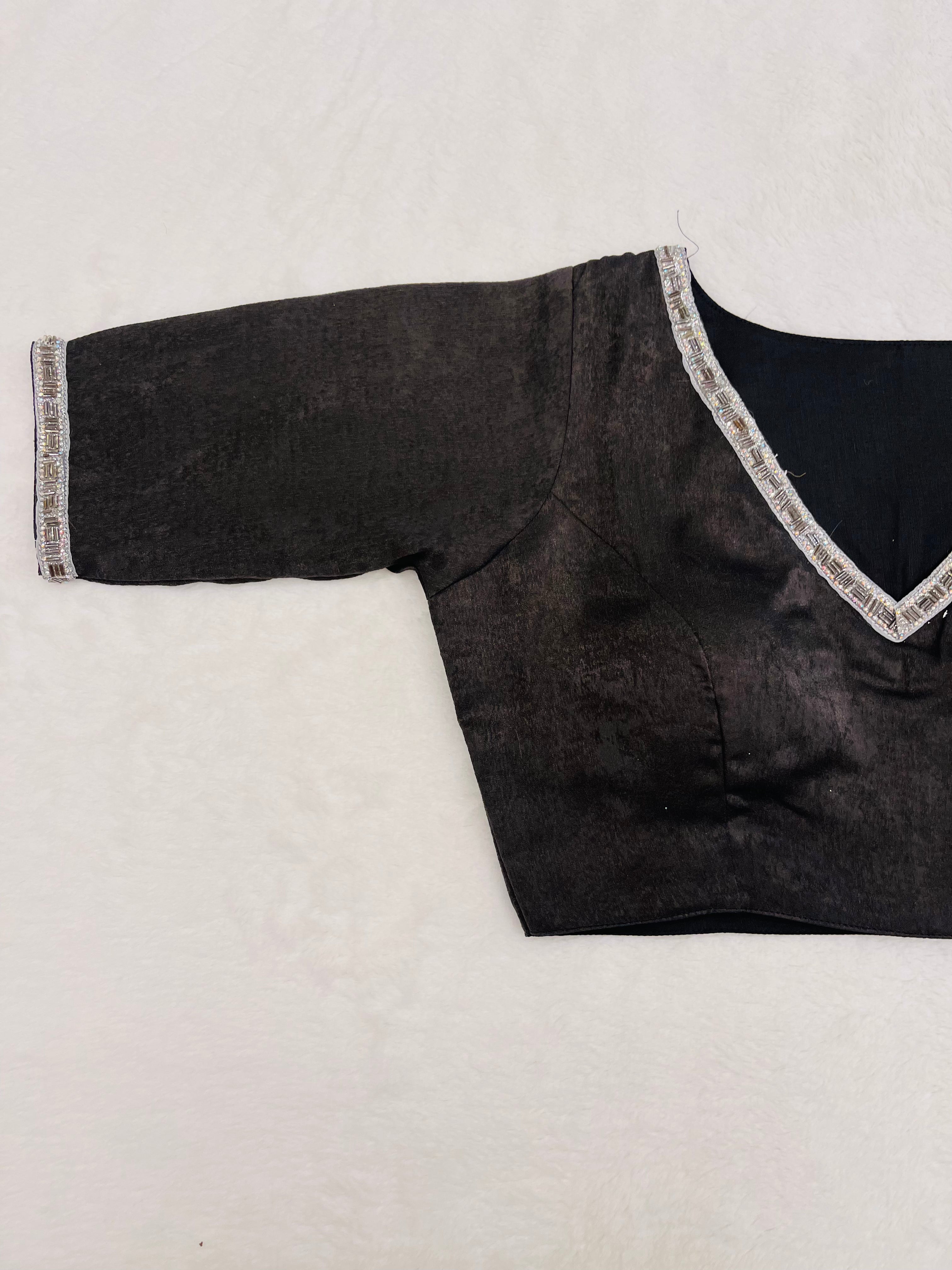 Black Velvet poly rayon Blouse