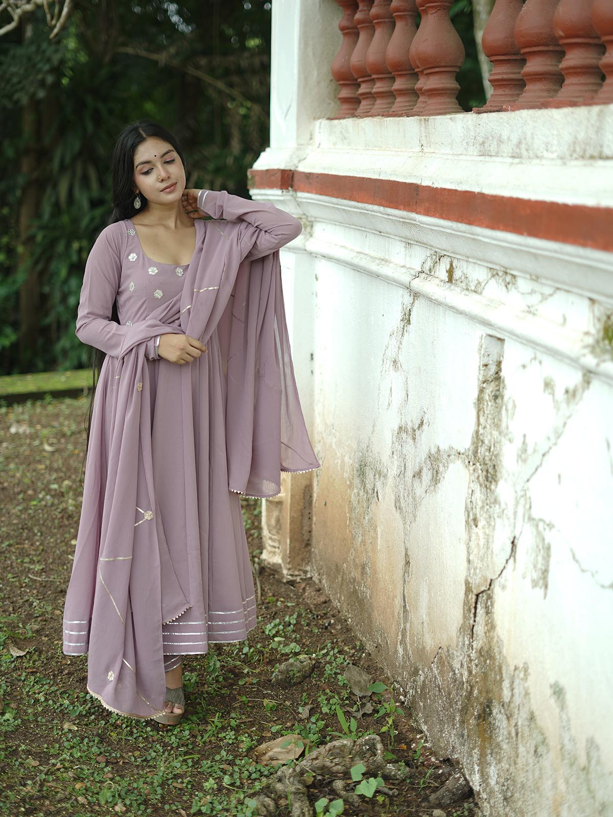 Purple Haze gotta work anarkali gown