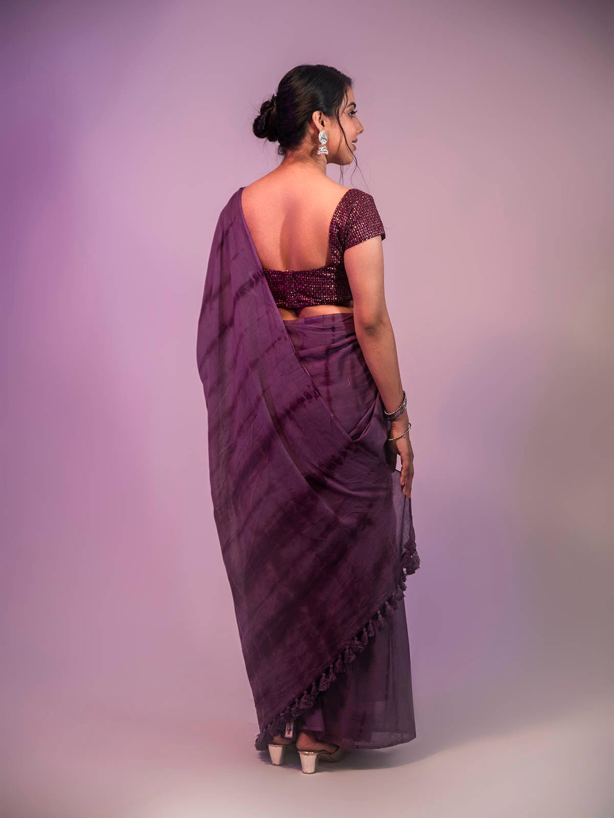 Shibori Mul Cotton Saree
