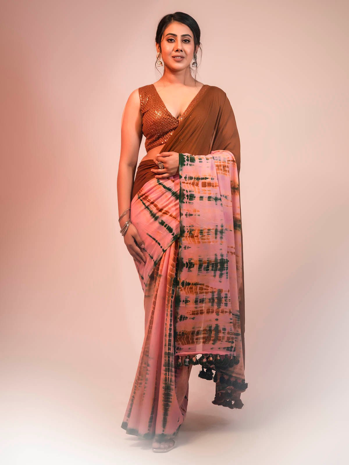 Apsara Mul Cotton Shibori Saree