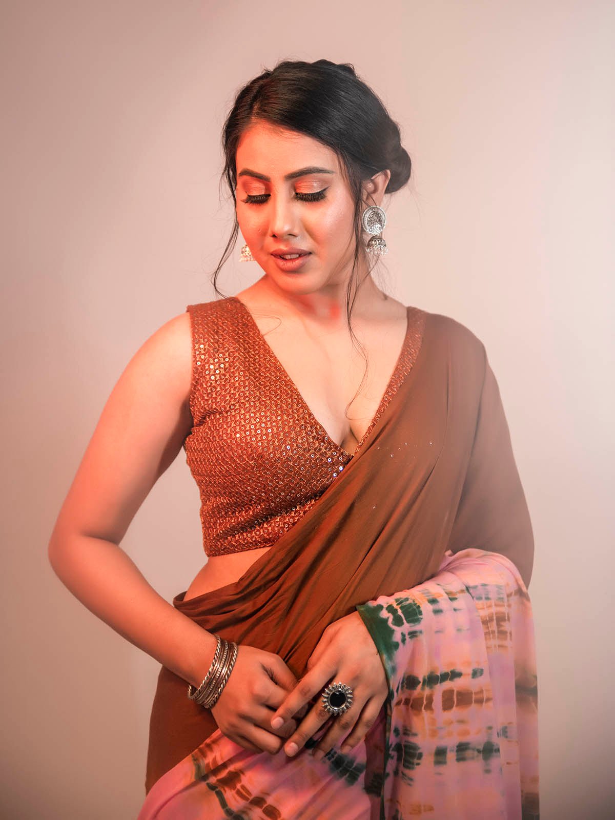Apsara Mul Cotton Shibori Saree