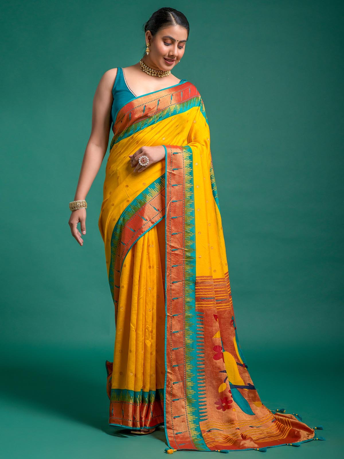 Pankhudi Brasso Silk Saree