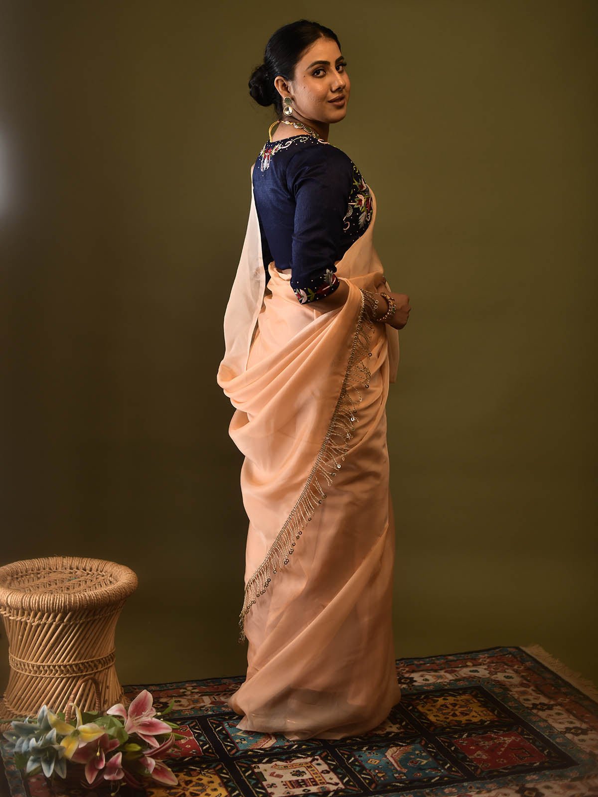 Beautiful Feather Handwork Blouse