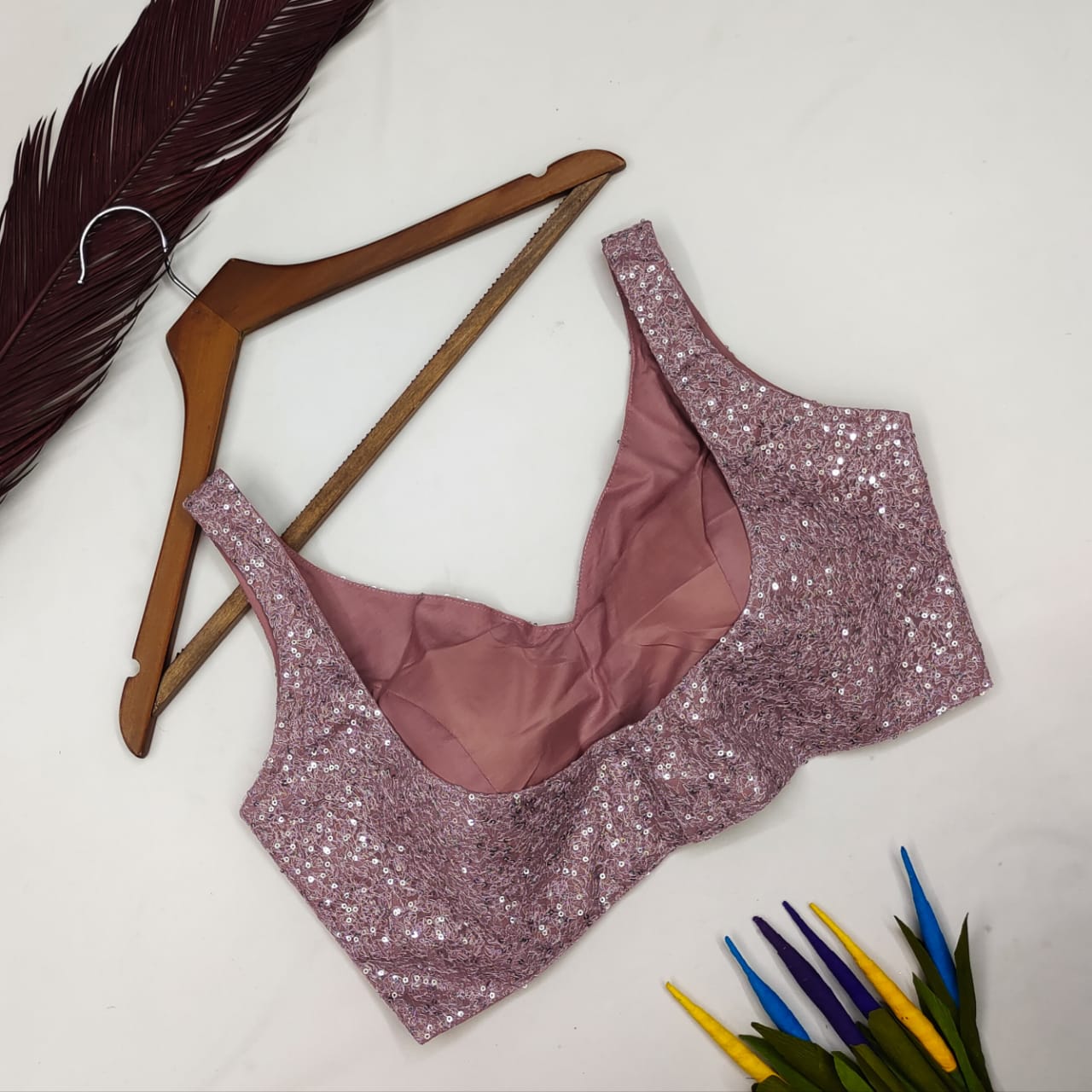 Fushsia Pink Sequin Blouse
