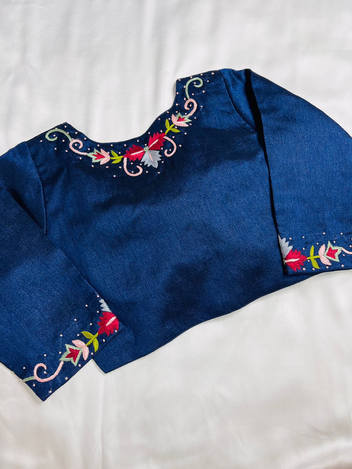 Beautiful Feather Handwork Blouse