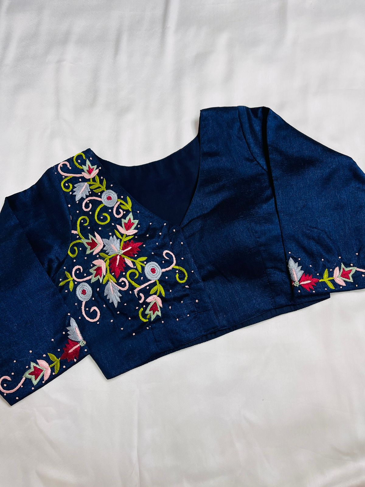 Beautiful Feather Handwork Blouse