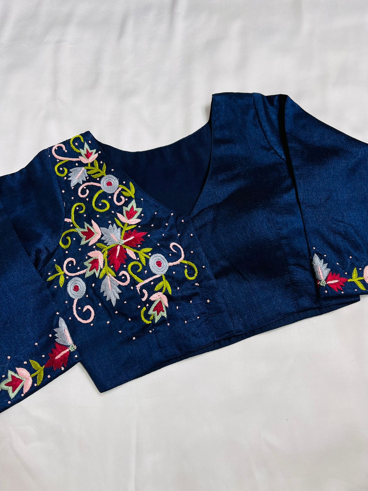 Beautiful Feather Handwork Blouse