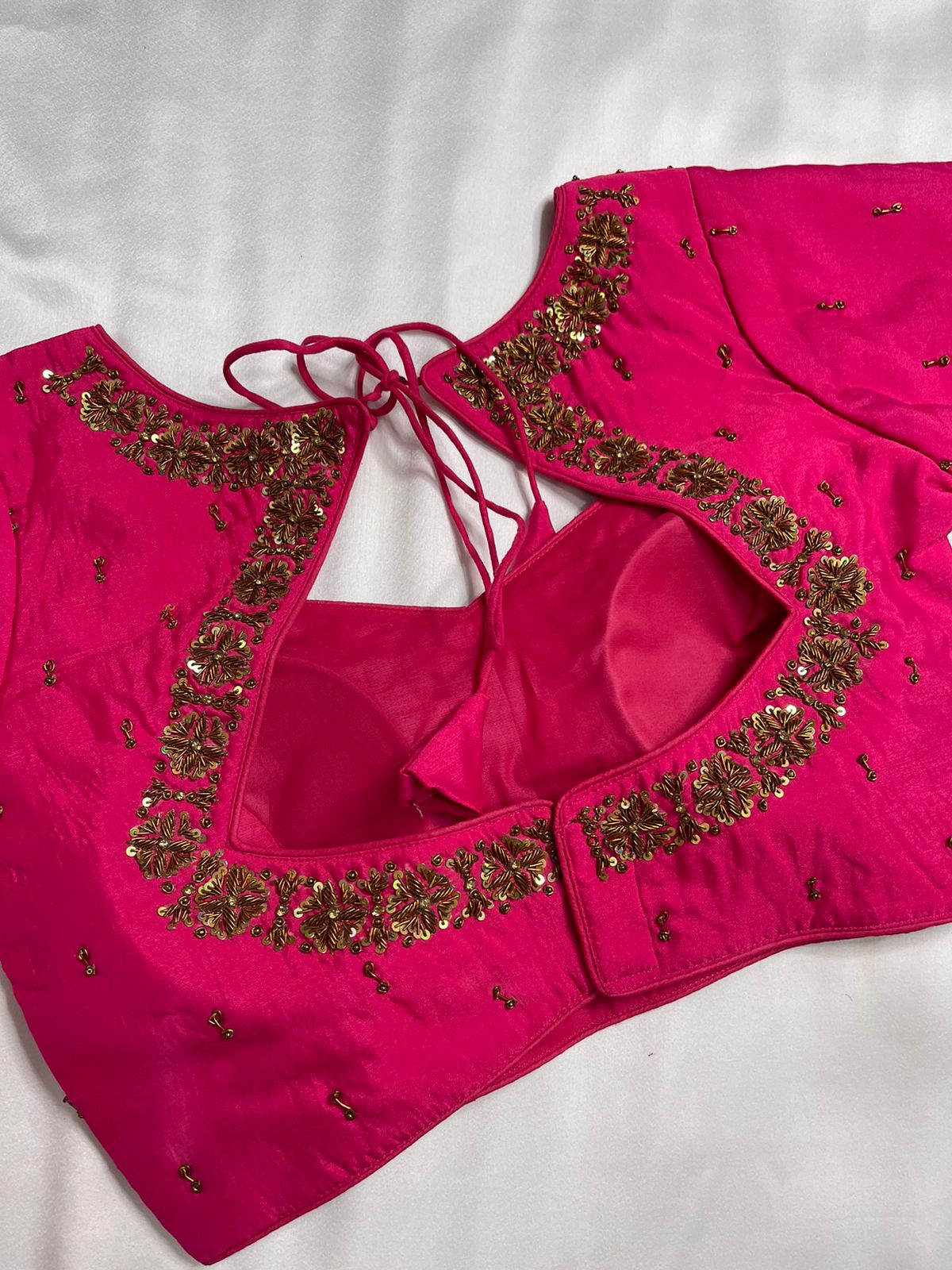 Gulabi Rang Handwork Blouse