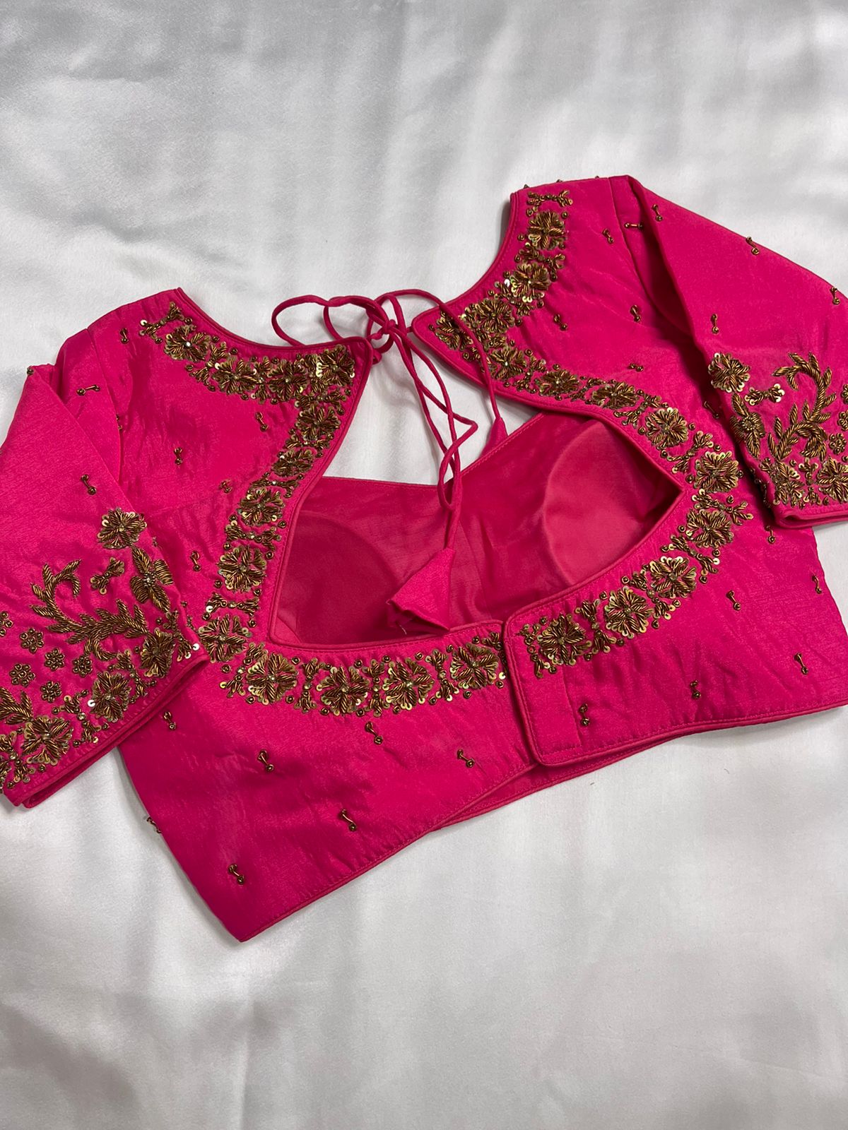 Gulabi Rang Handwork Blouse