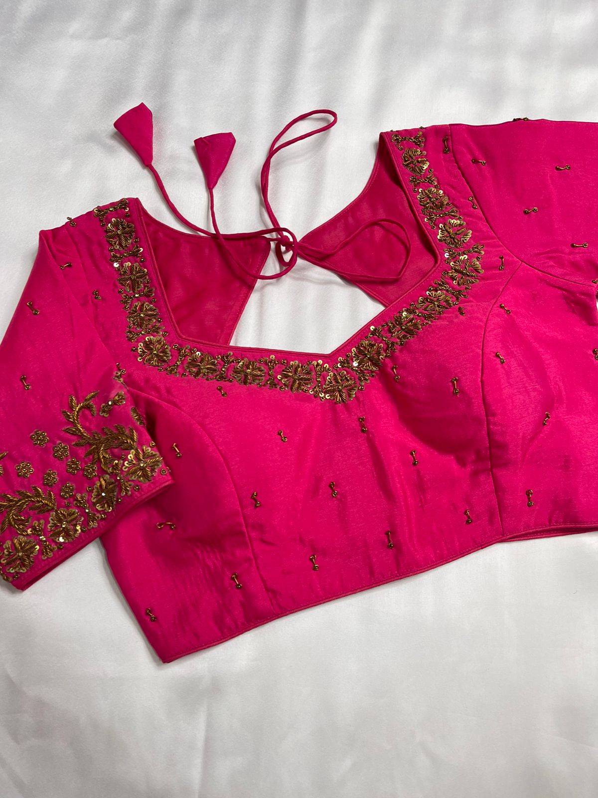 Gulabi Rang Handwork Blouse