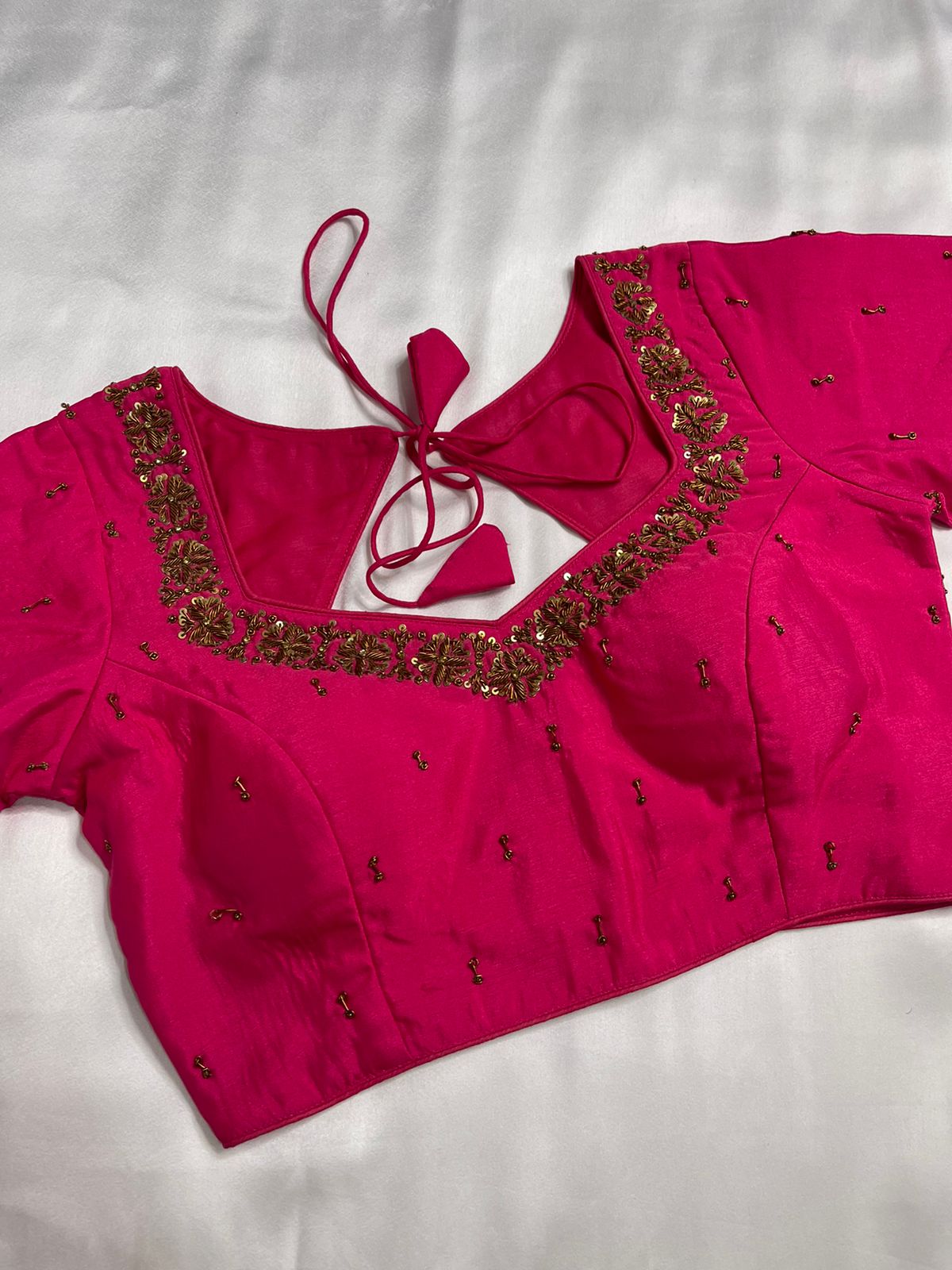 Gulabi Rang Handwork Blouse