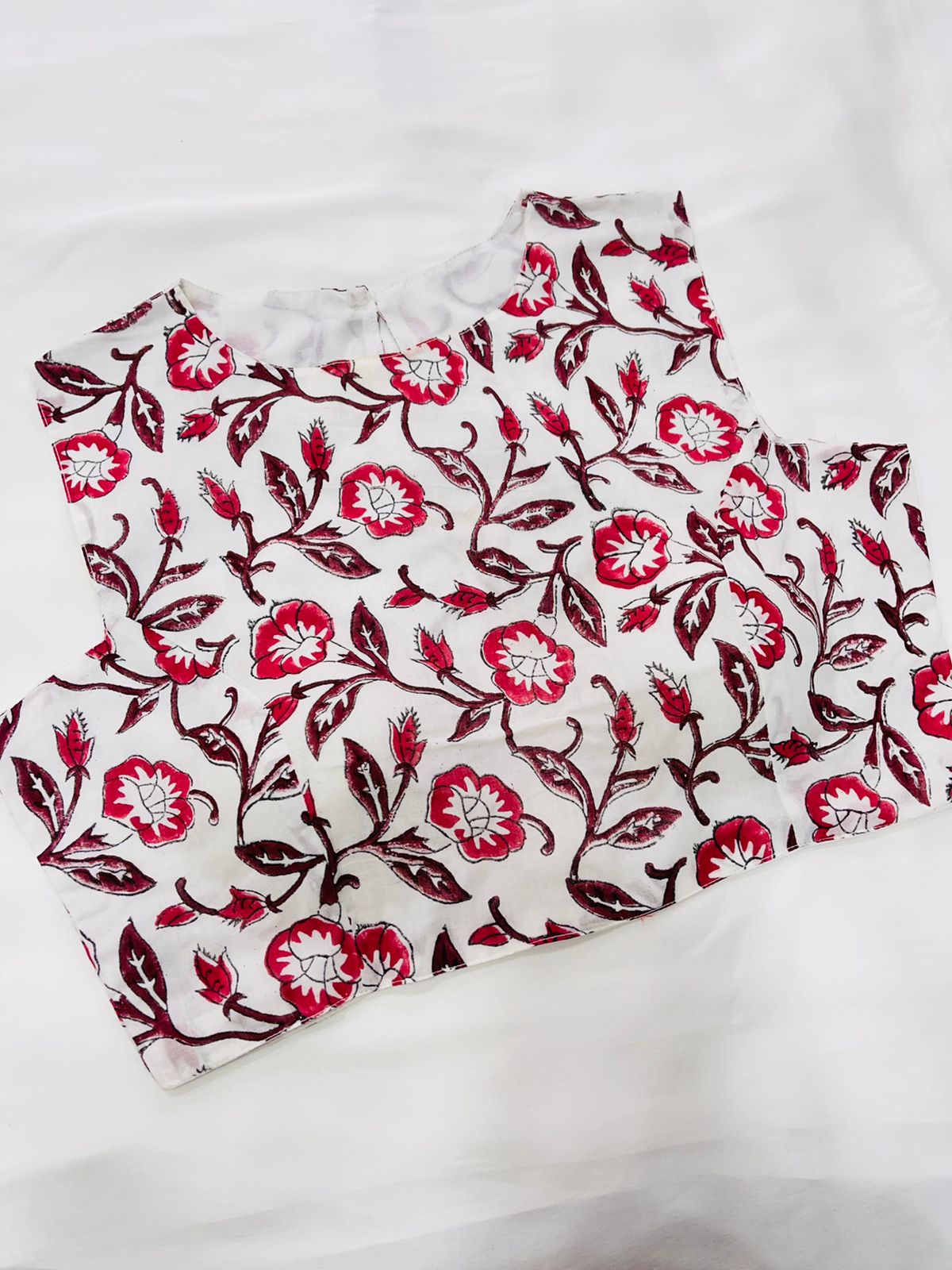 Dove Cotton Printed Blouse