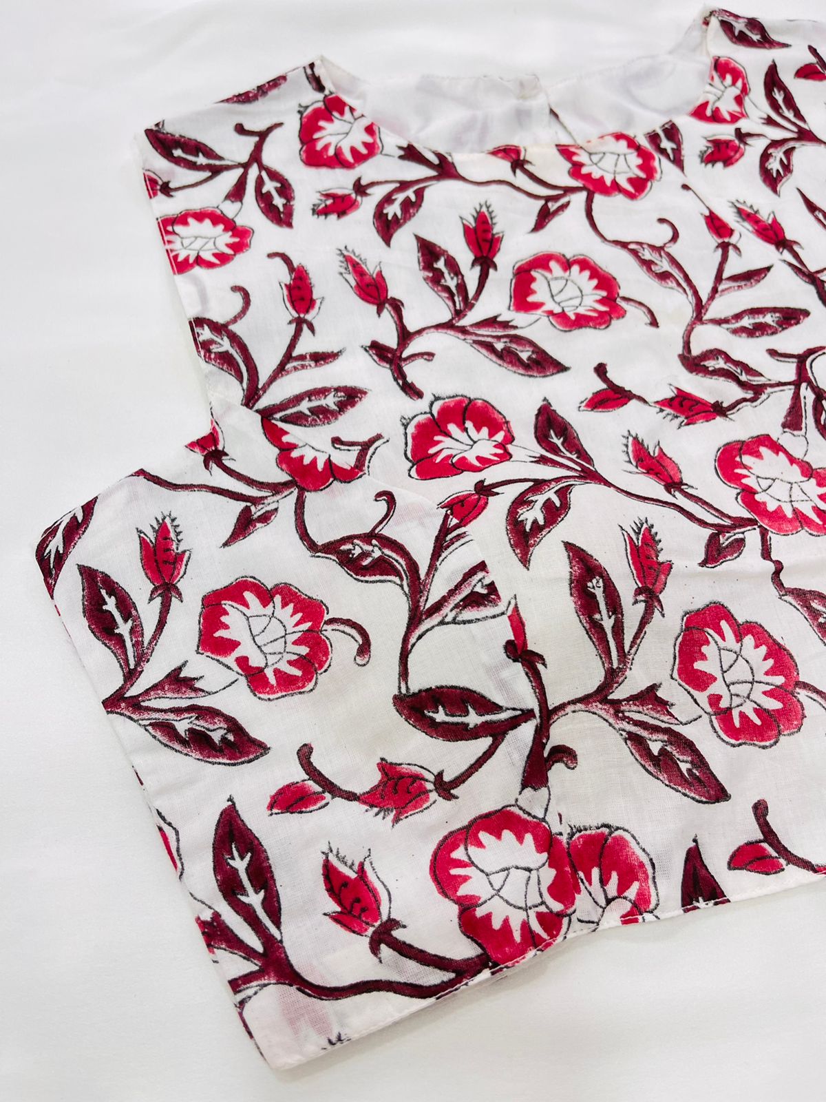 Dove Cotton Printed Blouse