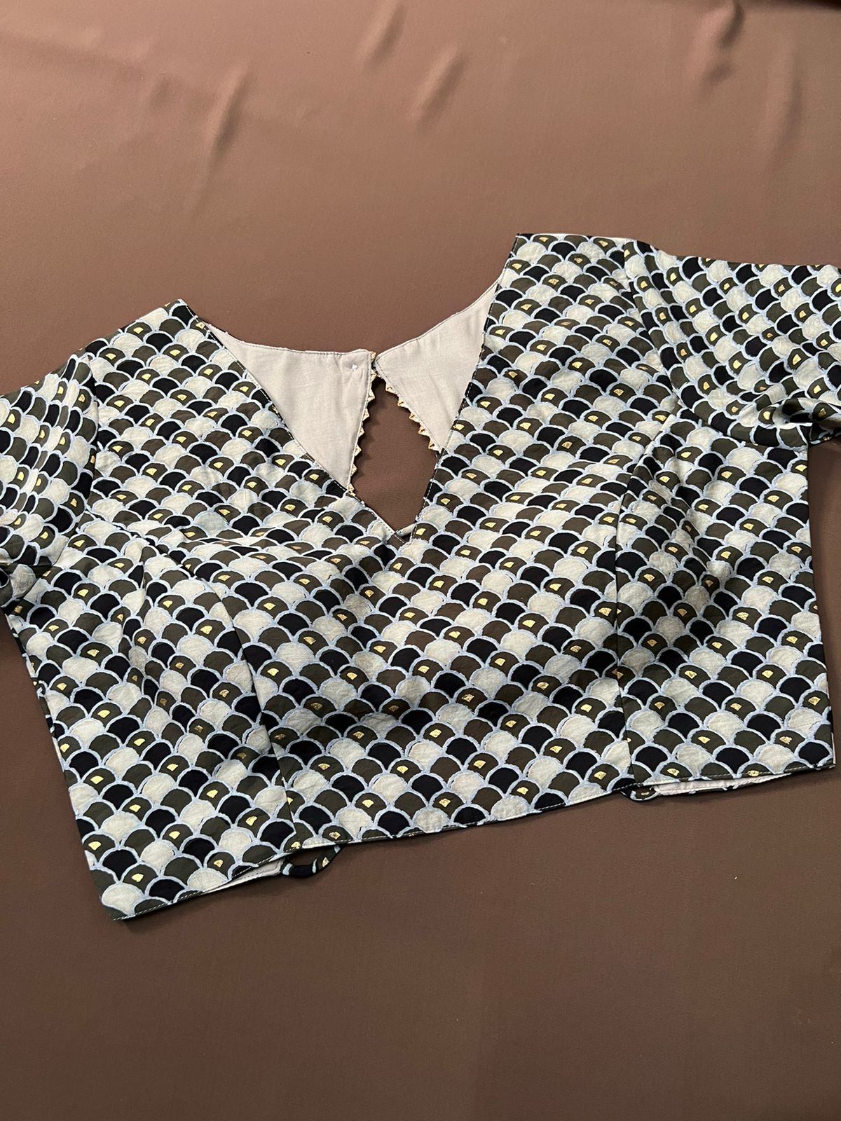 Black Clouds Cotton Blouse