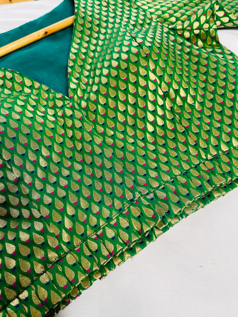 Refresh Green Banarasi Blouse