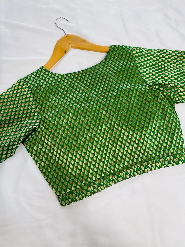 Refresh Green Banarasi Blouse