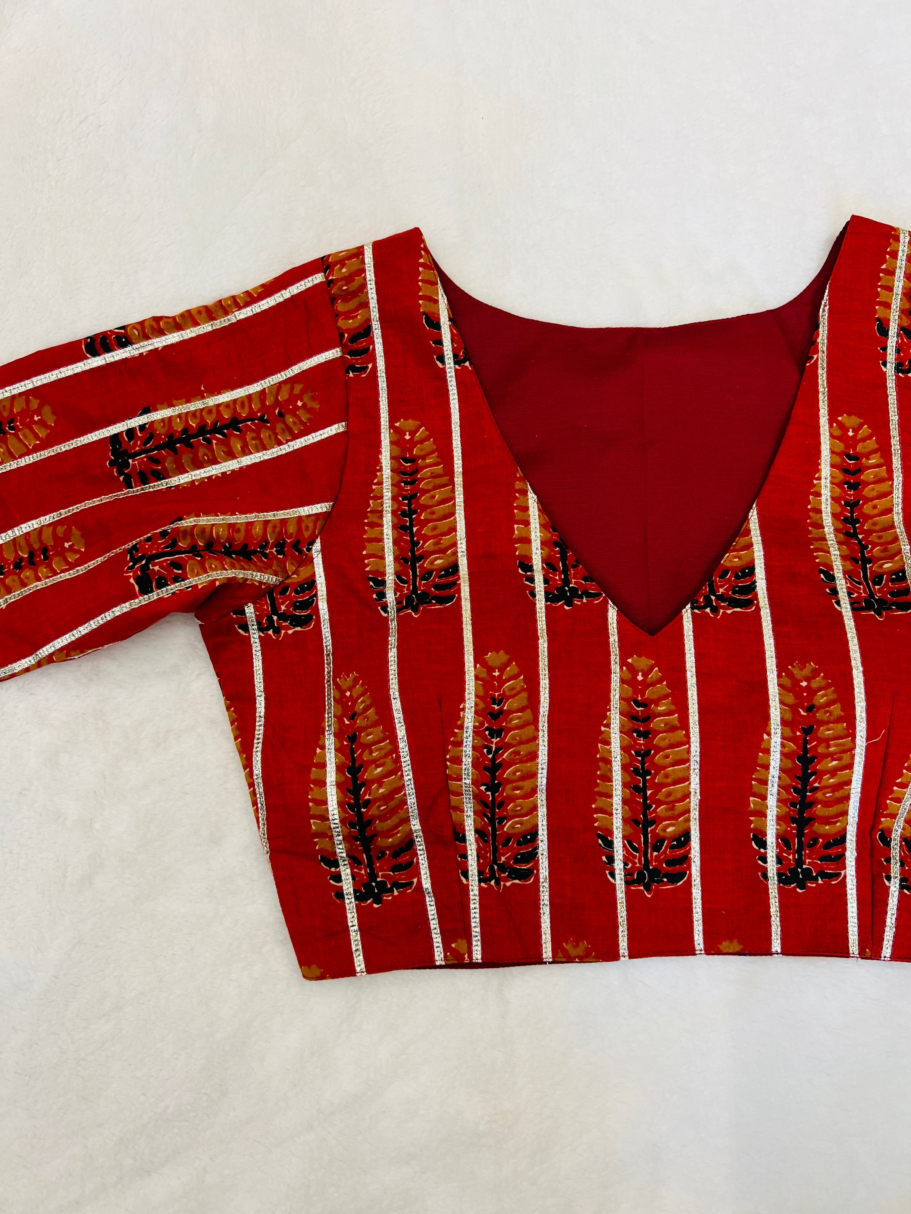 The Heritage Cotton Maroon Blouse