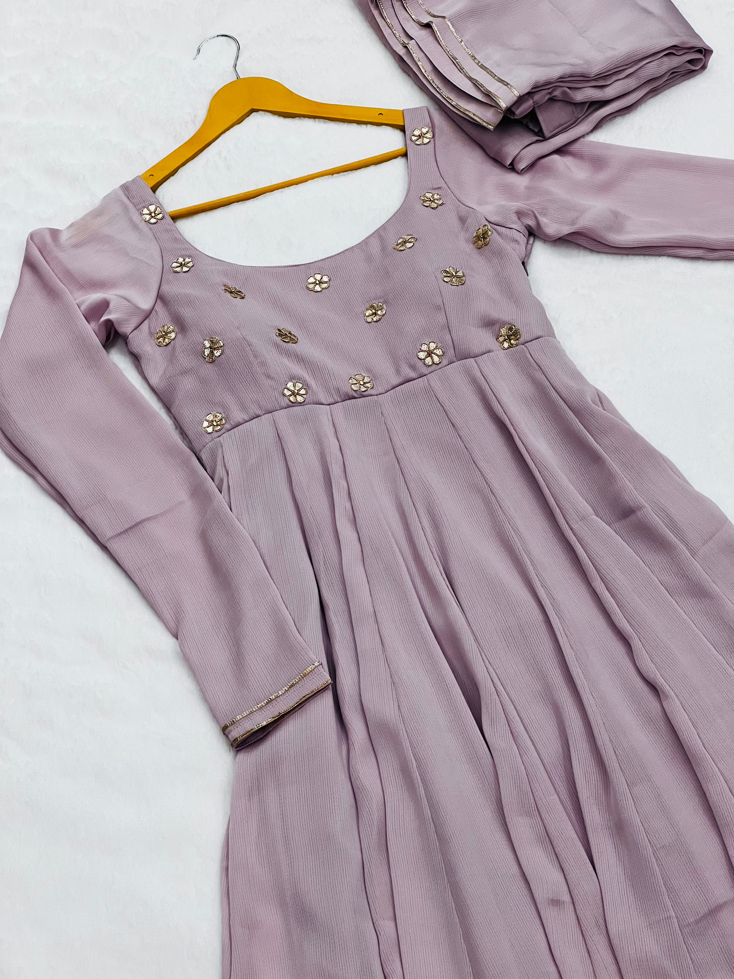 Purple Haze gotta work anarkali gown