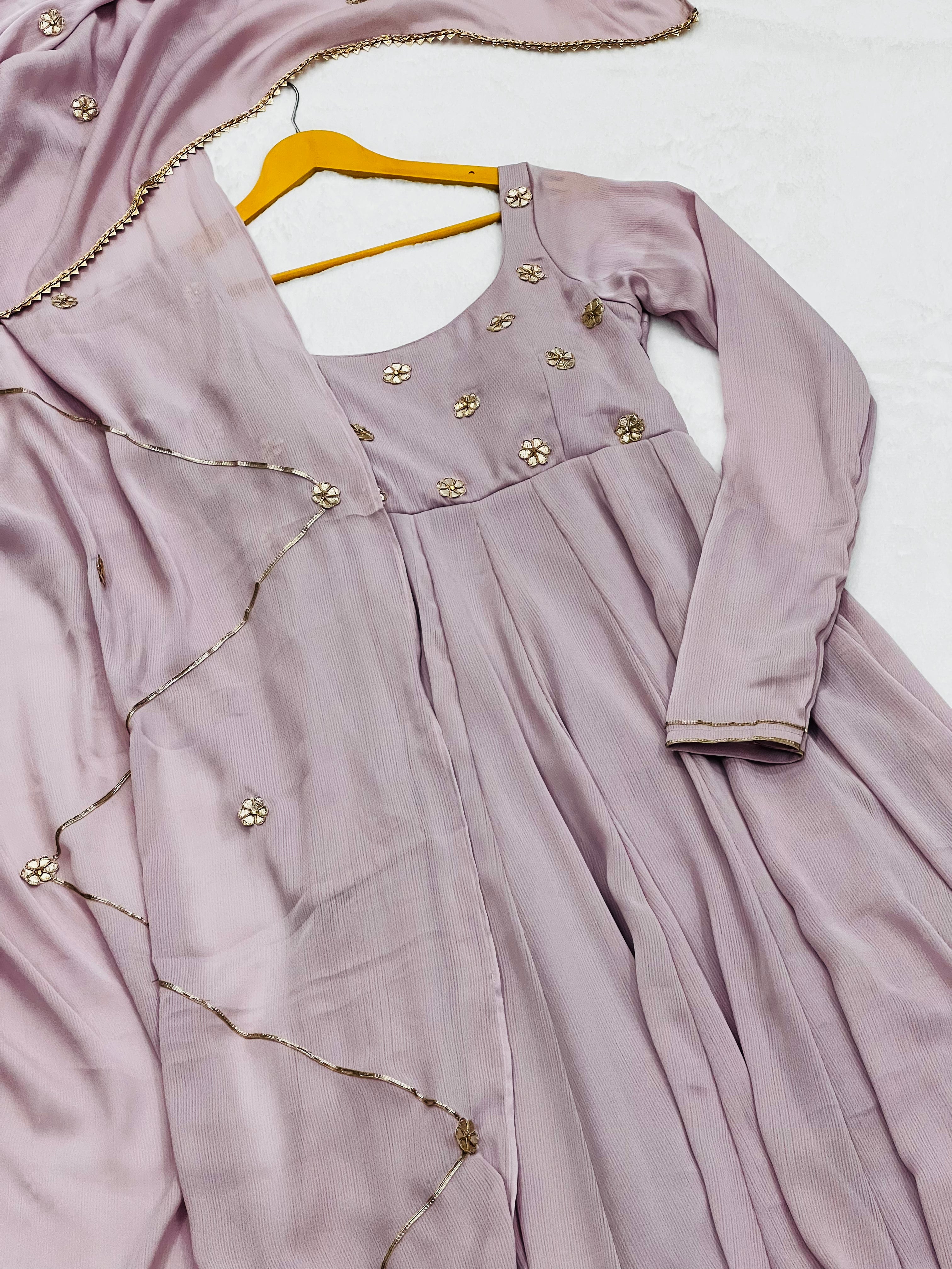 Purple Haze gotta work anarkali gown