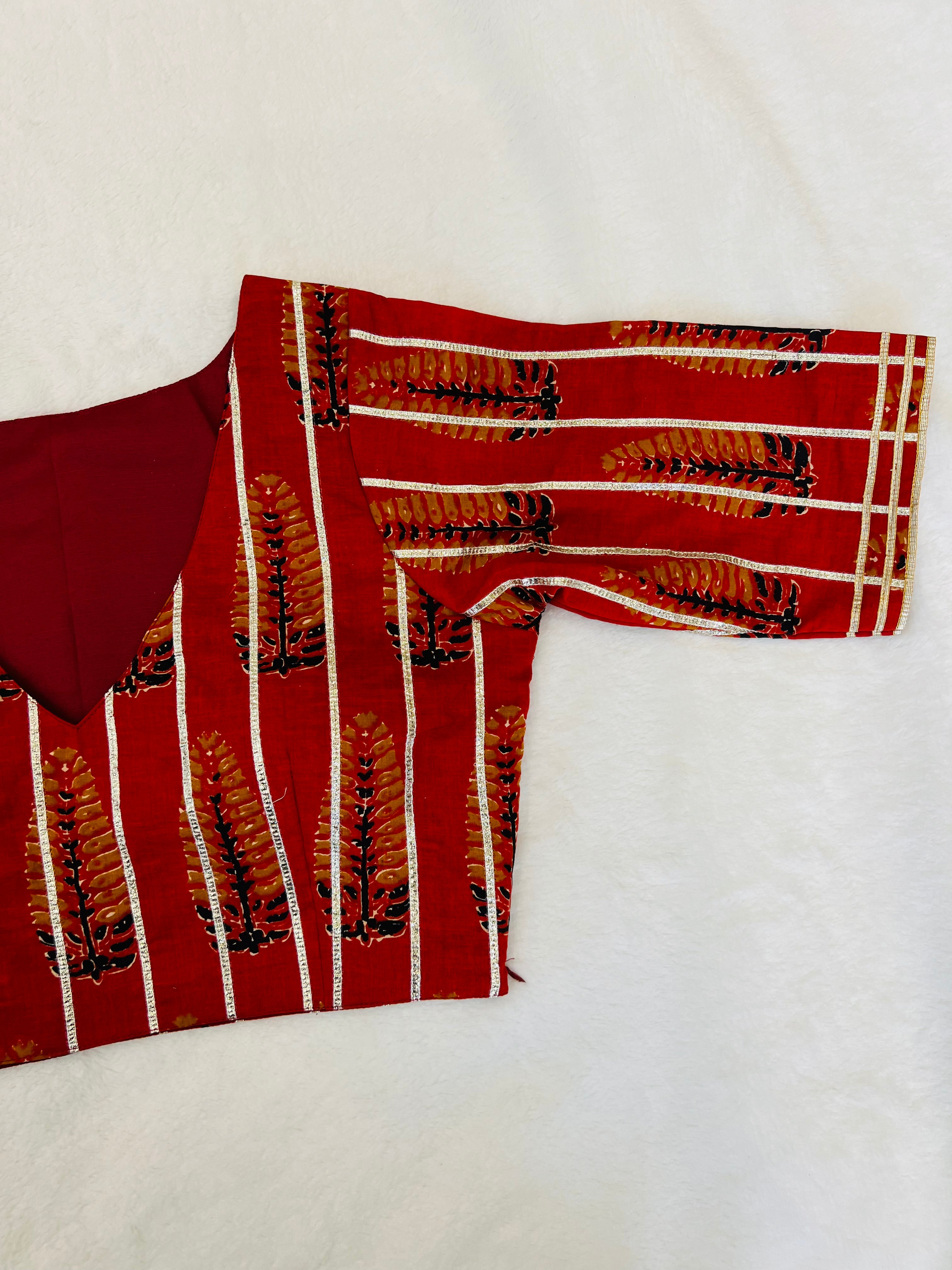 The Heritage Cotton Maroon Blouse