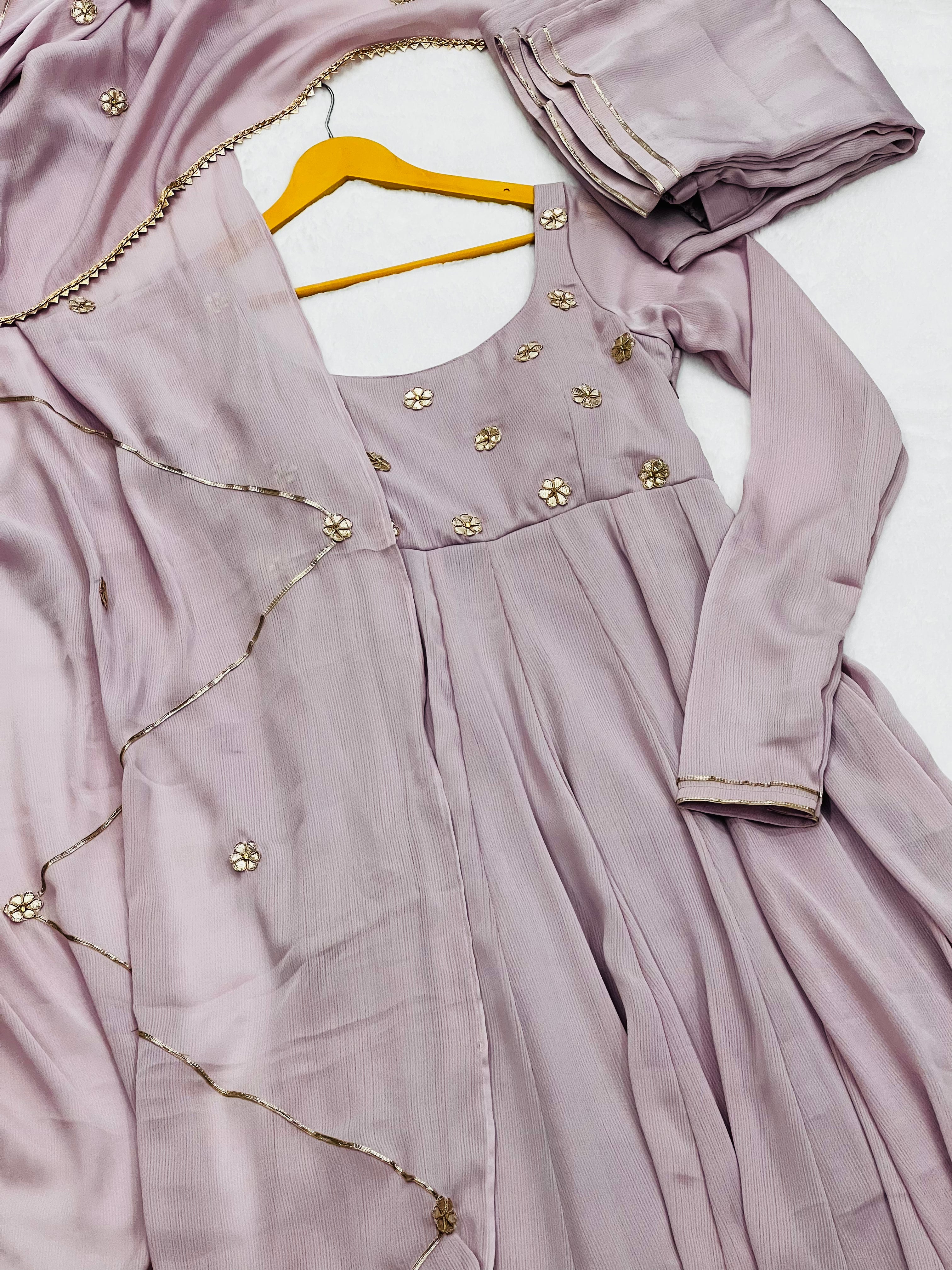 Purple Haze gotta work anarkali gown
