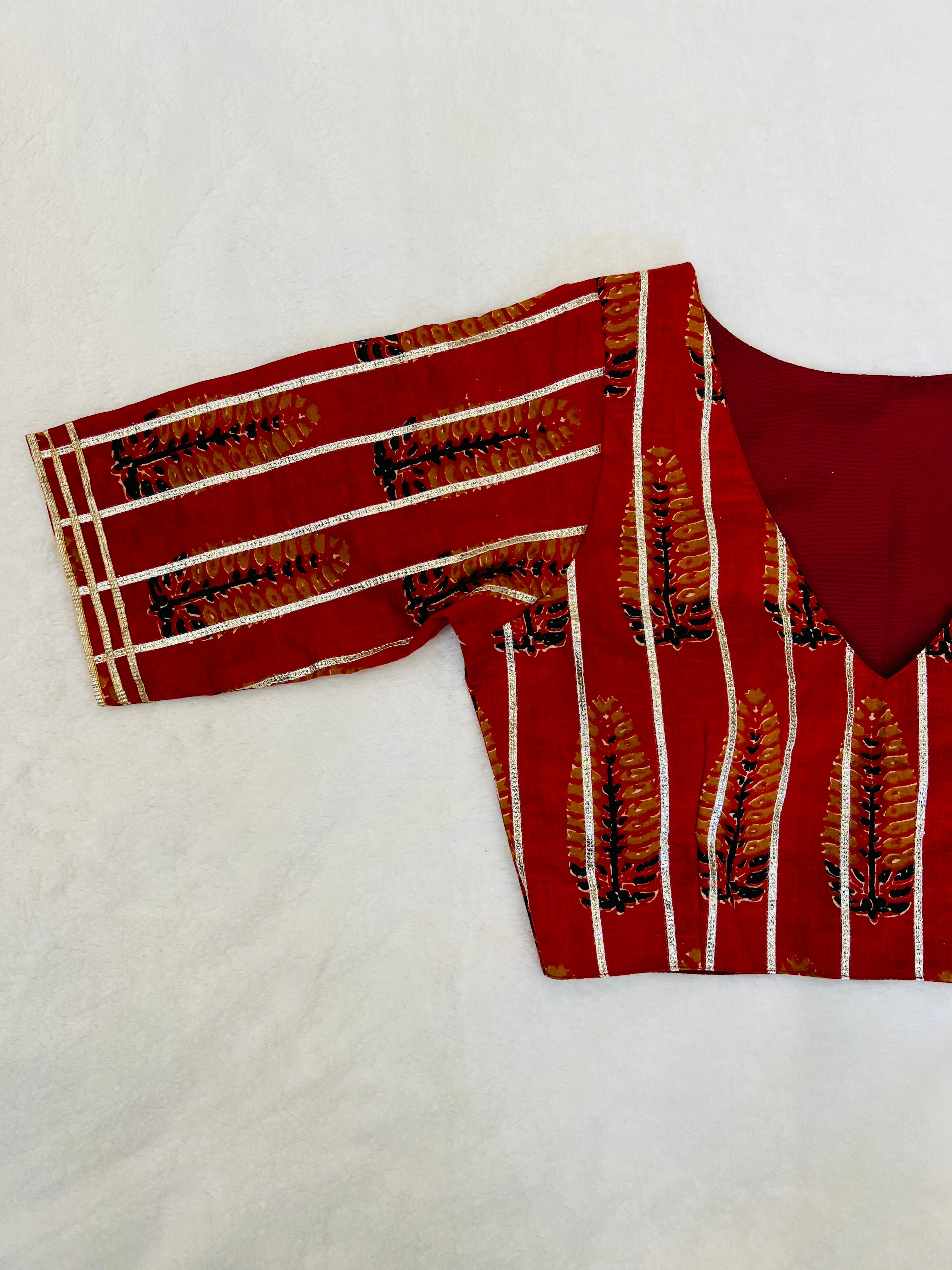 The Heritage Cotton Maroon Blouse