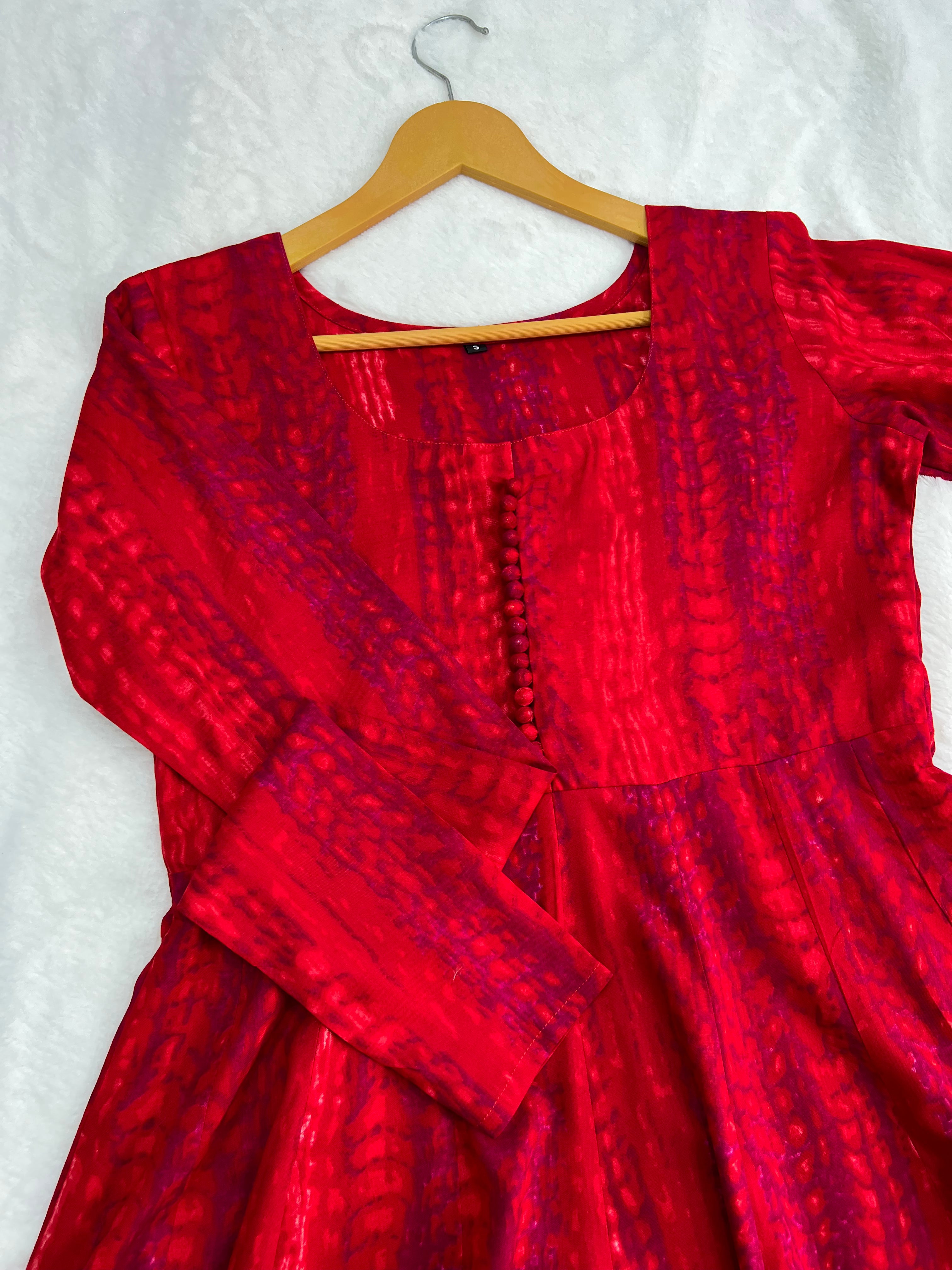 Pink tie dye style gown