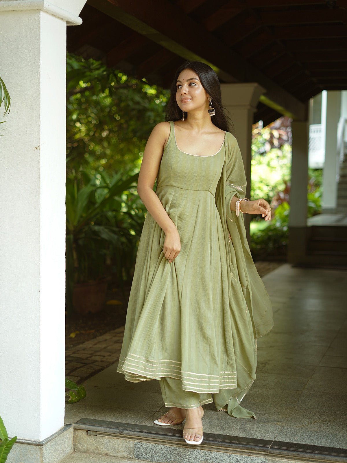 Cool Breeze Anarkali Set With Duppatta