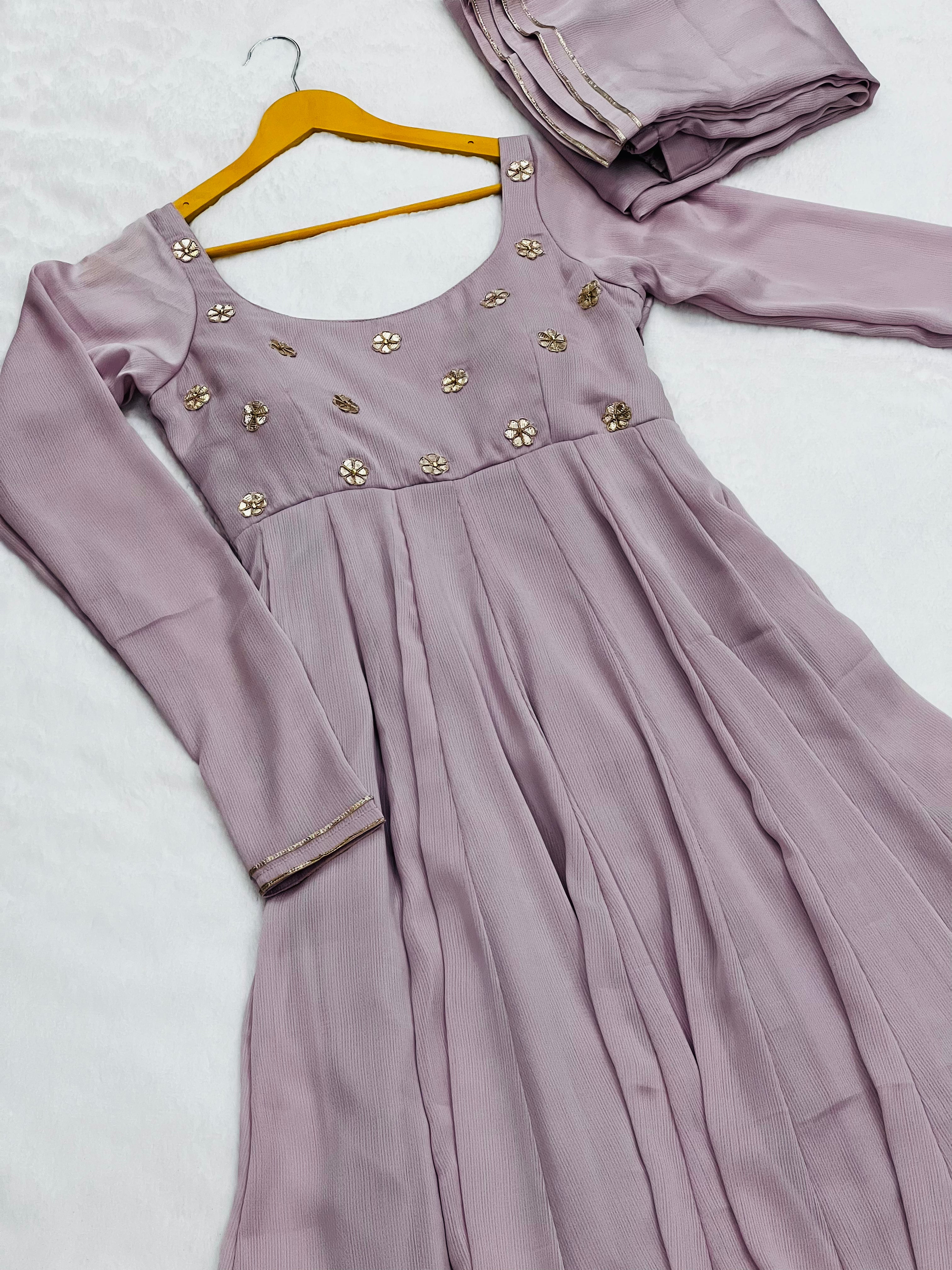 Purple Haze gotta work anarkali gown