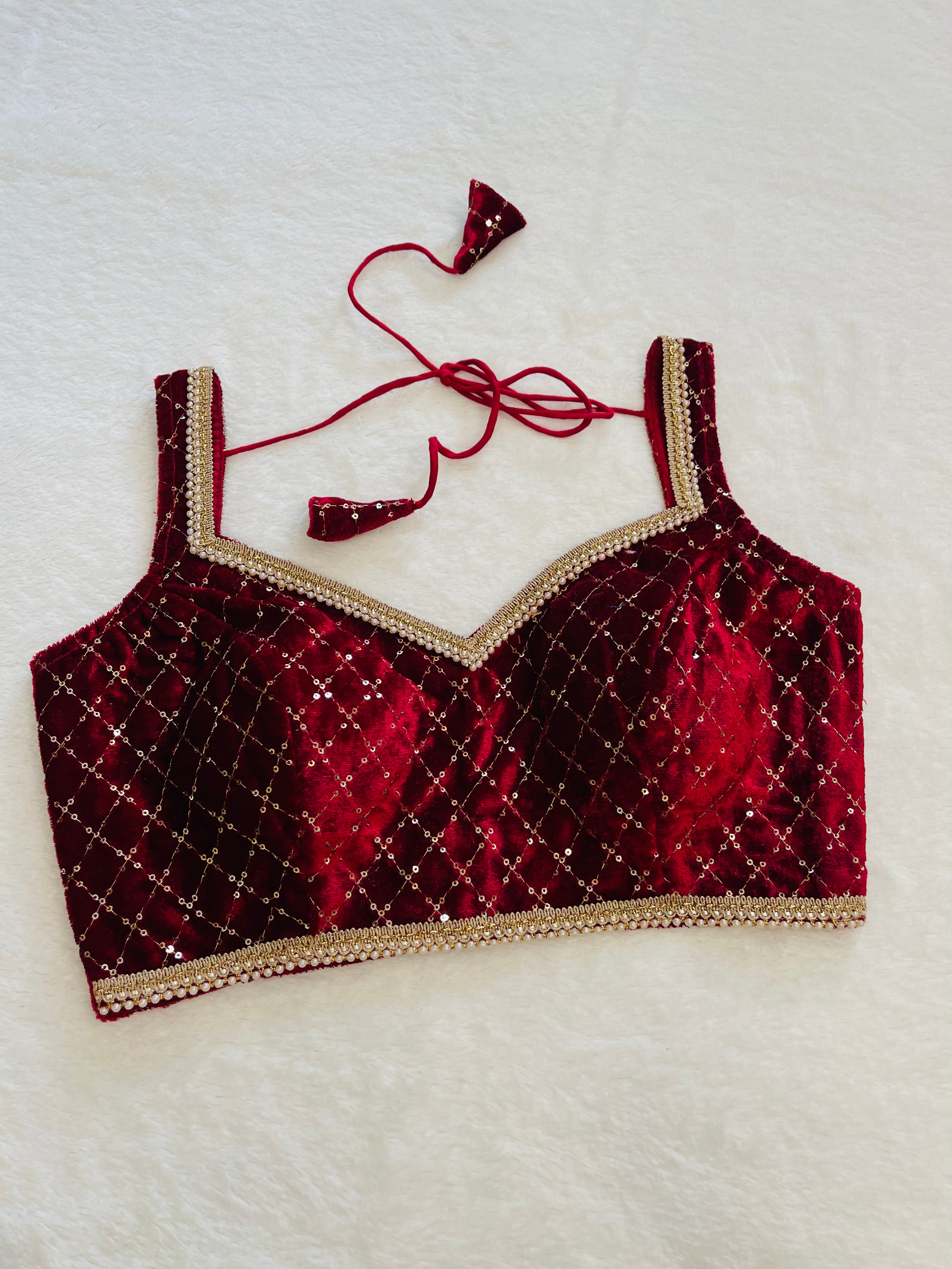 Aaina Crimson Blouse